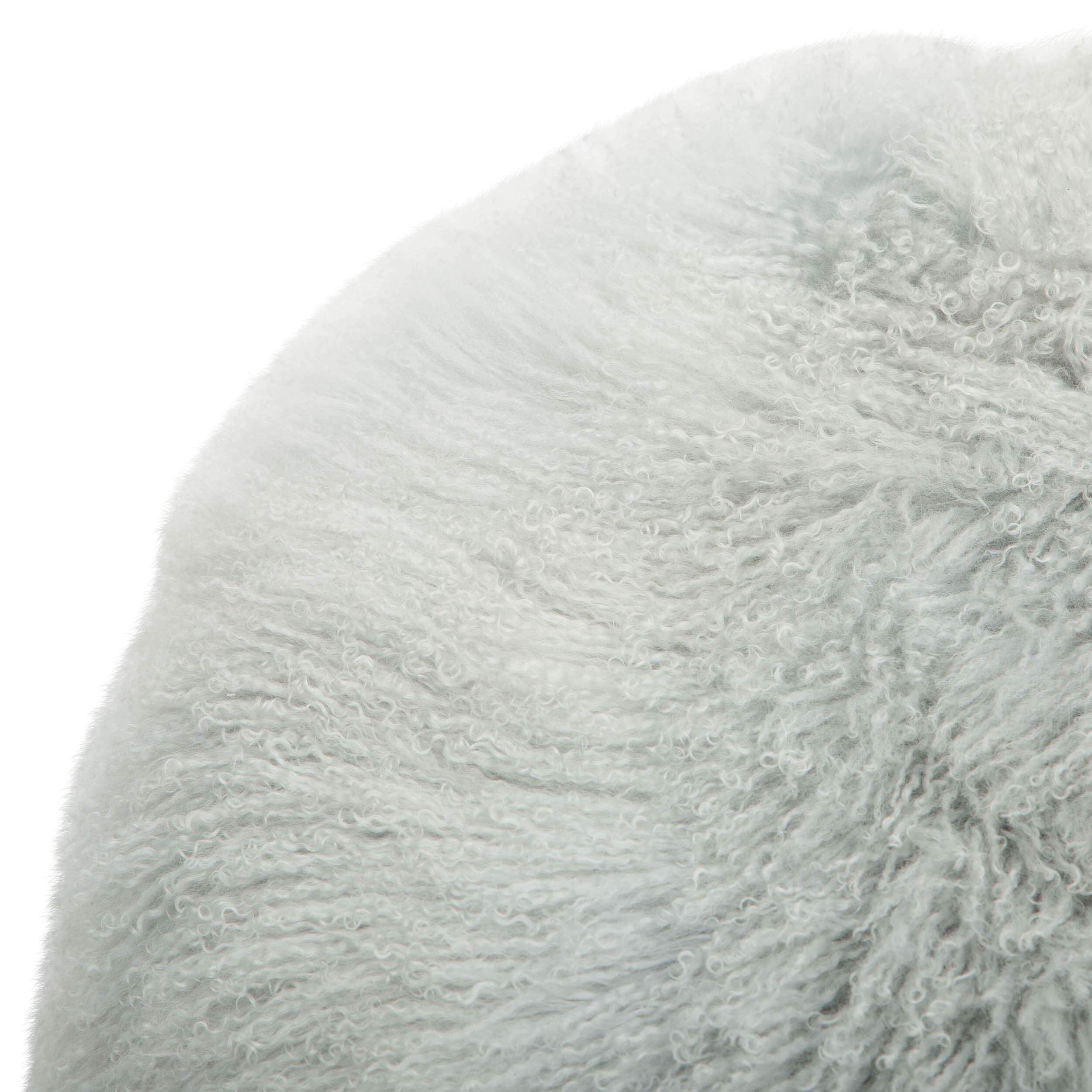 Mongolian Round Ottoman, Grey - Image 3