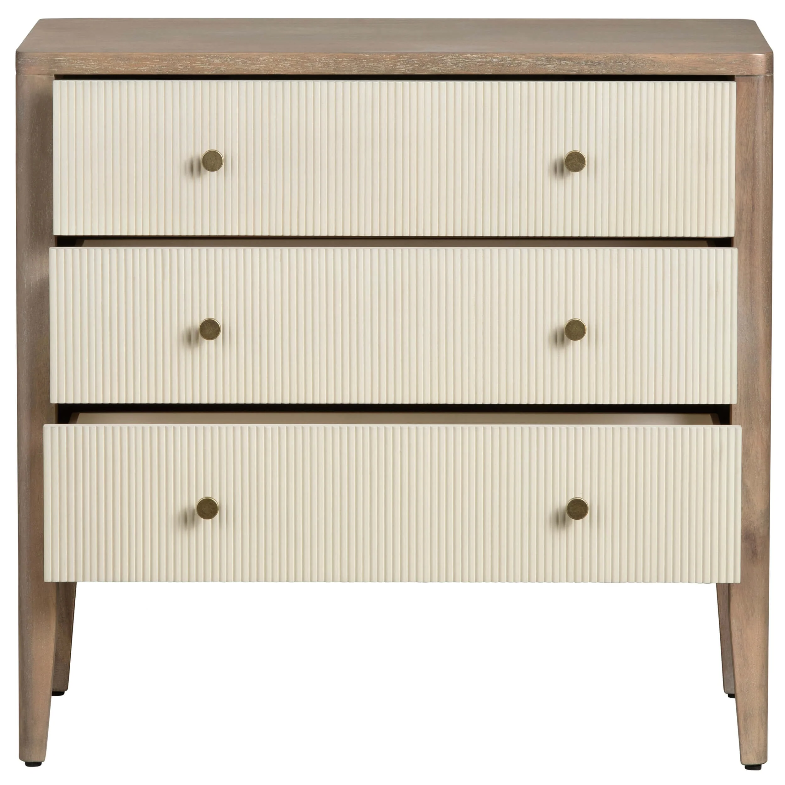 Montclair 3 Drawer Chest, Cream - Image 2