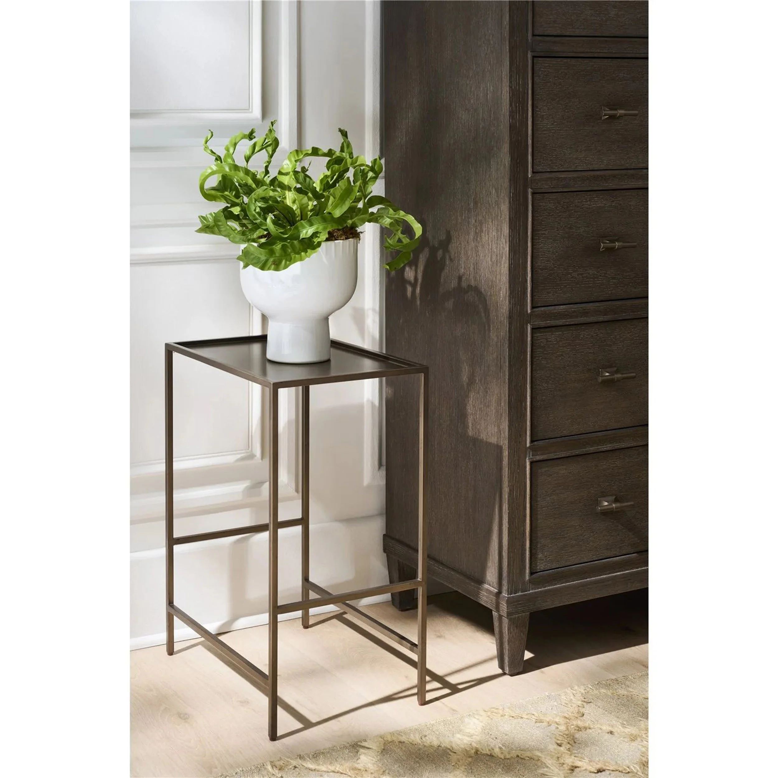 Montclair Metal Side Table, Smoked Gold - Image 4
