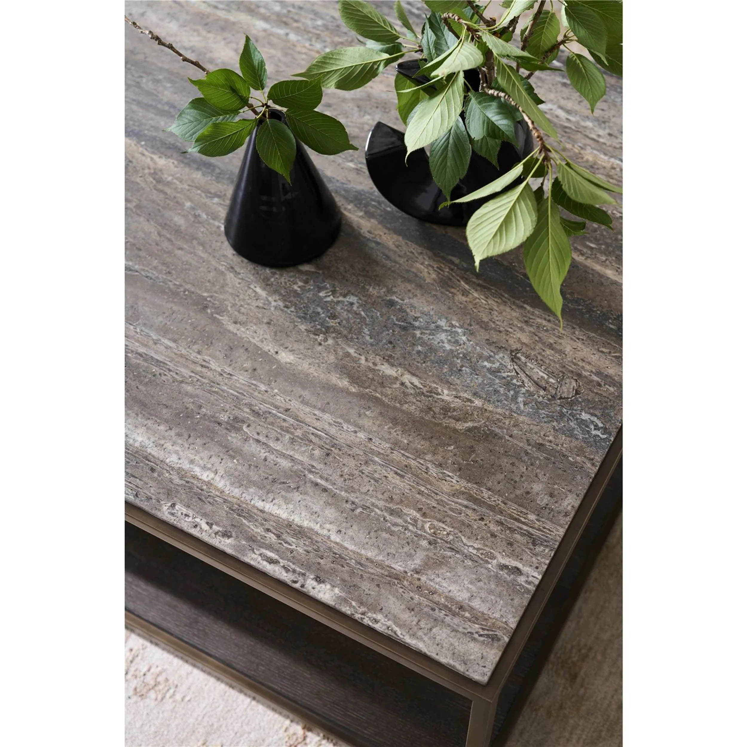 Montclair Rectangular End Table, Dark Gray Travertine - Image 5