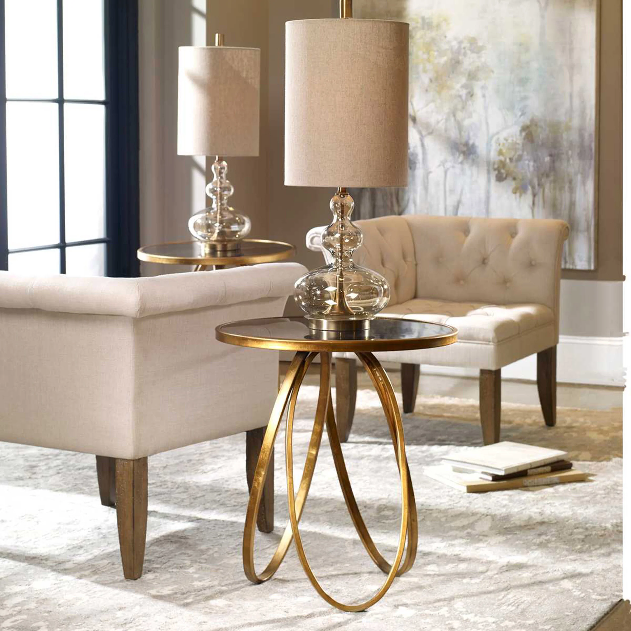 Montrez Side Table, Gold Leaf - Image 2