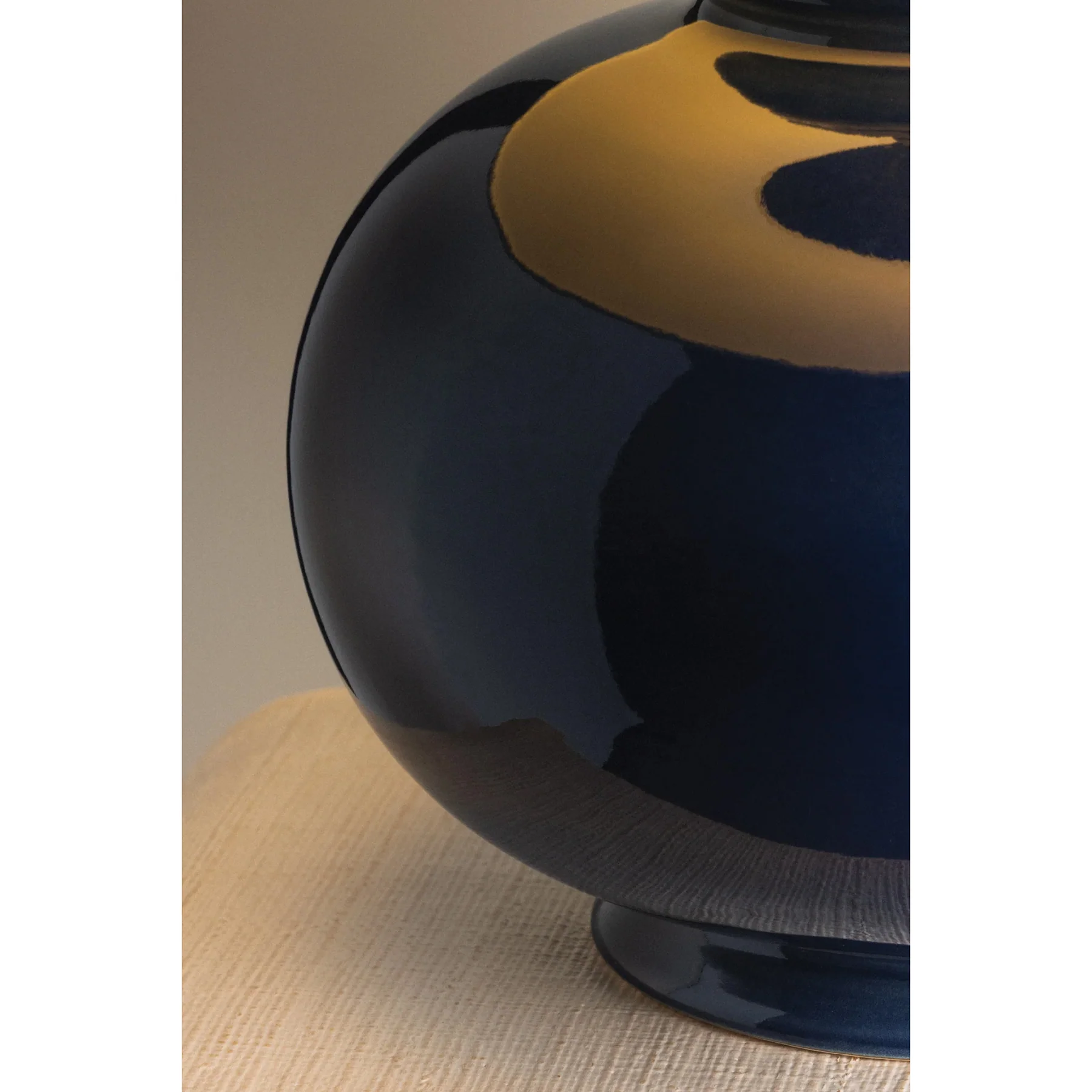 Moodus Table Lamp, Aged Brass/Ceramic Parrish Blue - Image 3