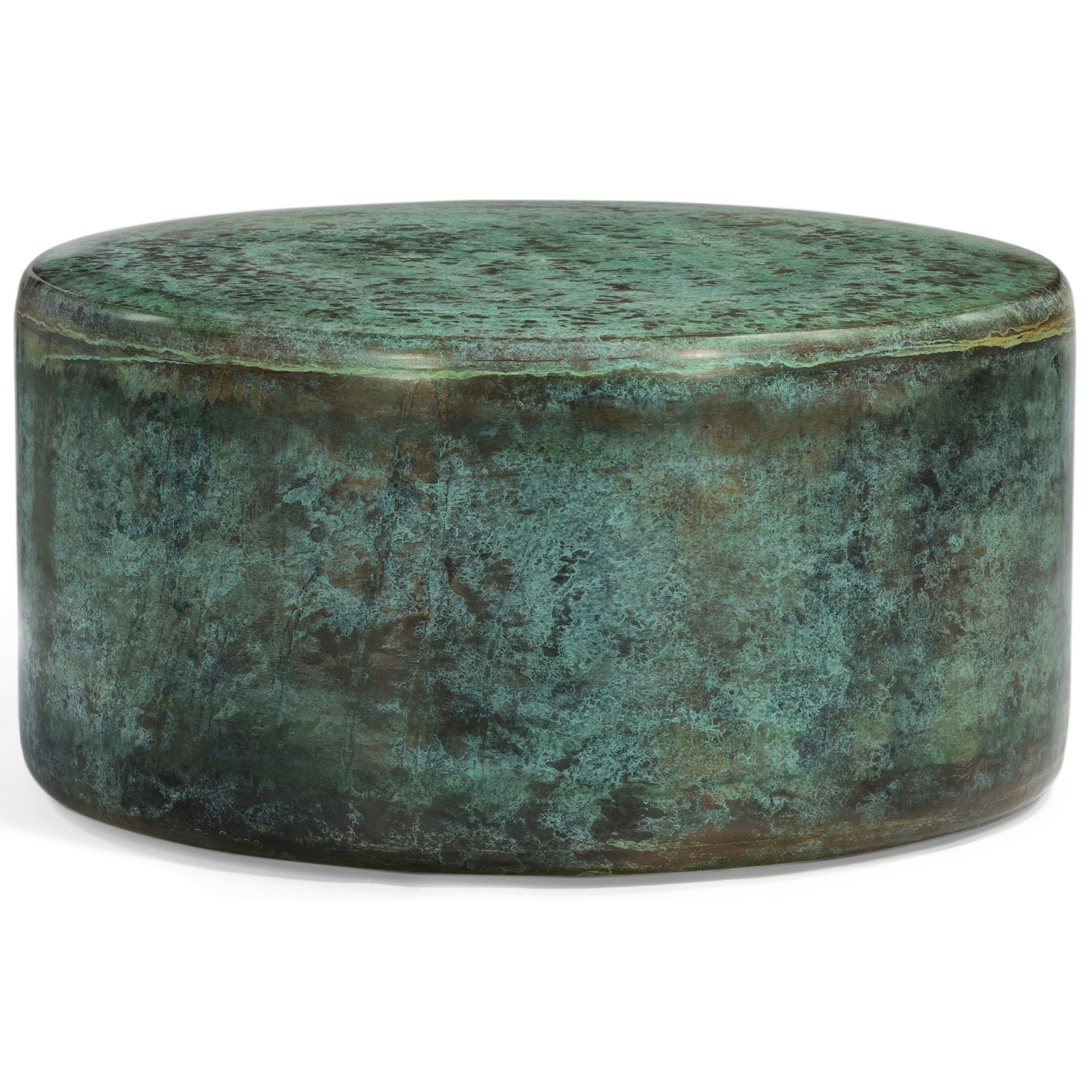 Moon Coffee Table, Green Patina