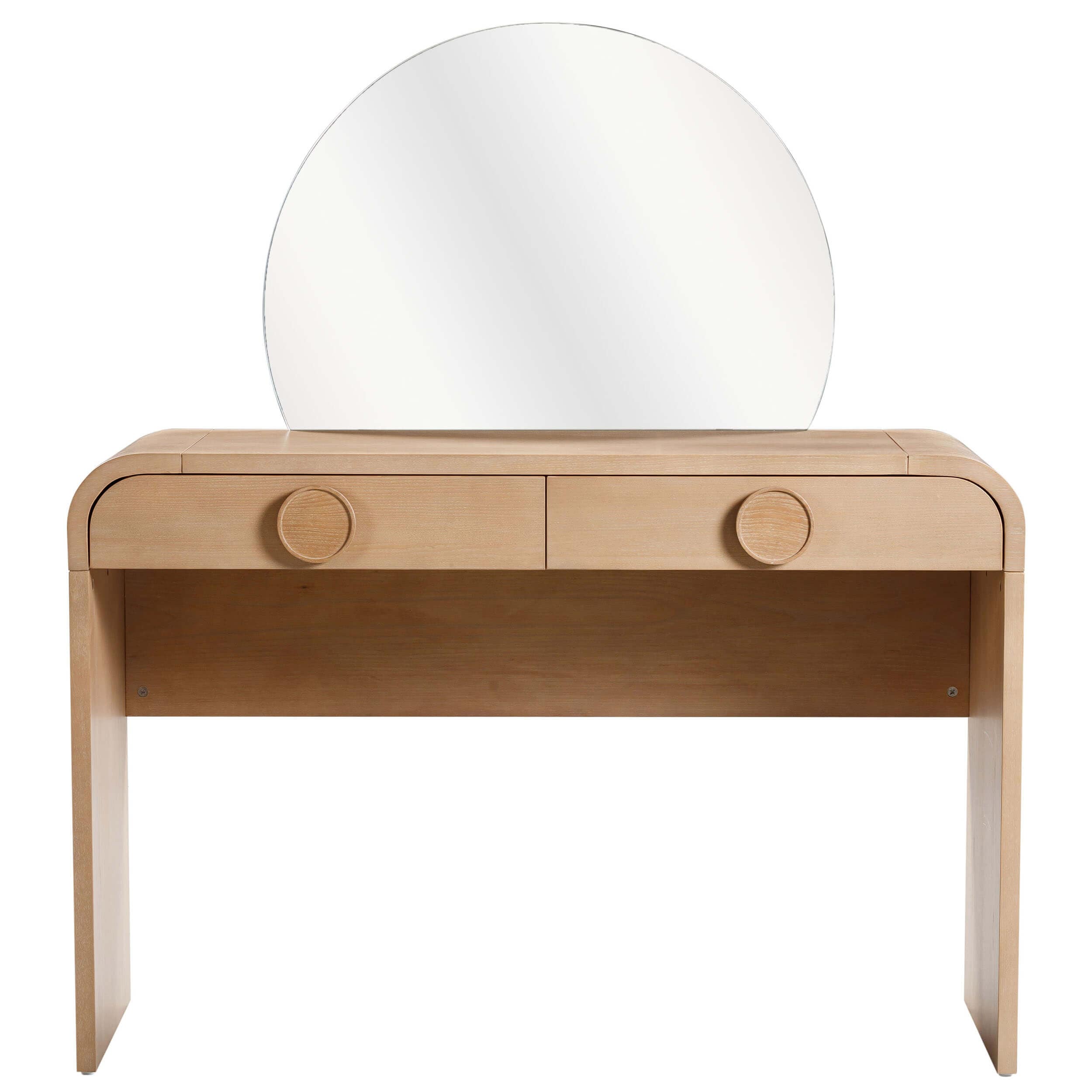 Moonrise Vanity Desk w/Mirror, Natural Ash - Image 2
