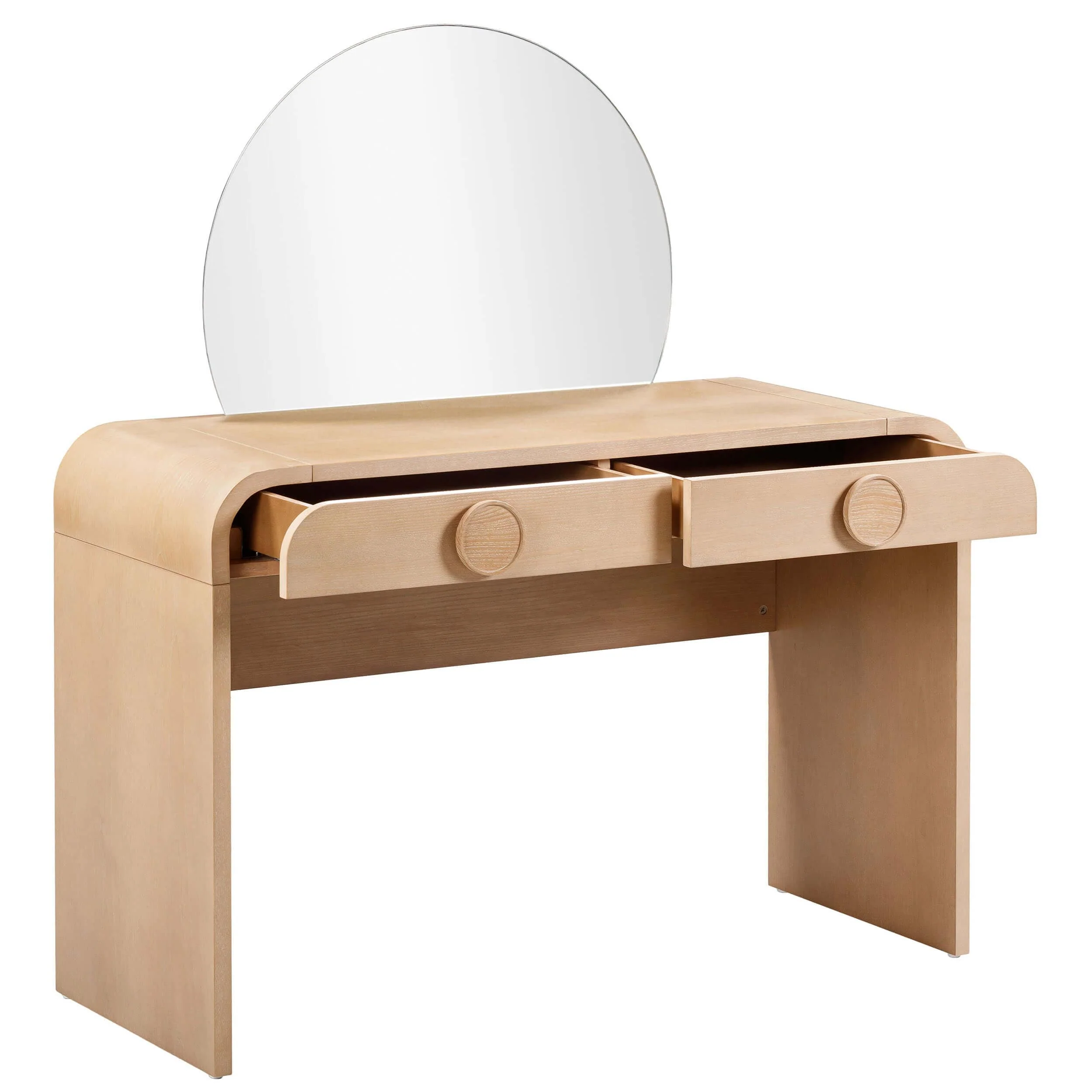 Moonrise Vanity Desk w/Mirror, Natural Ash - Image 4