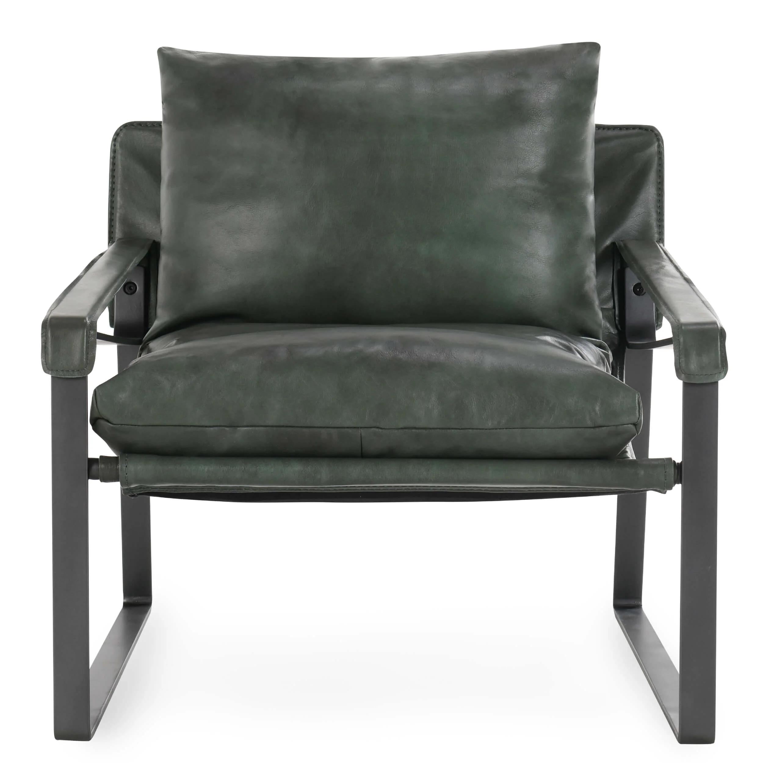 Morgan Leather Chair, Iron - Image 2