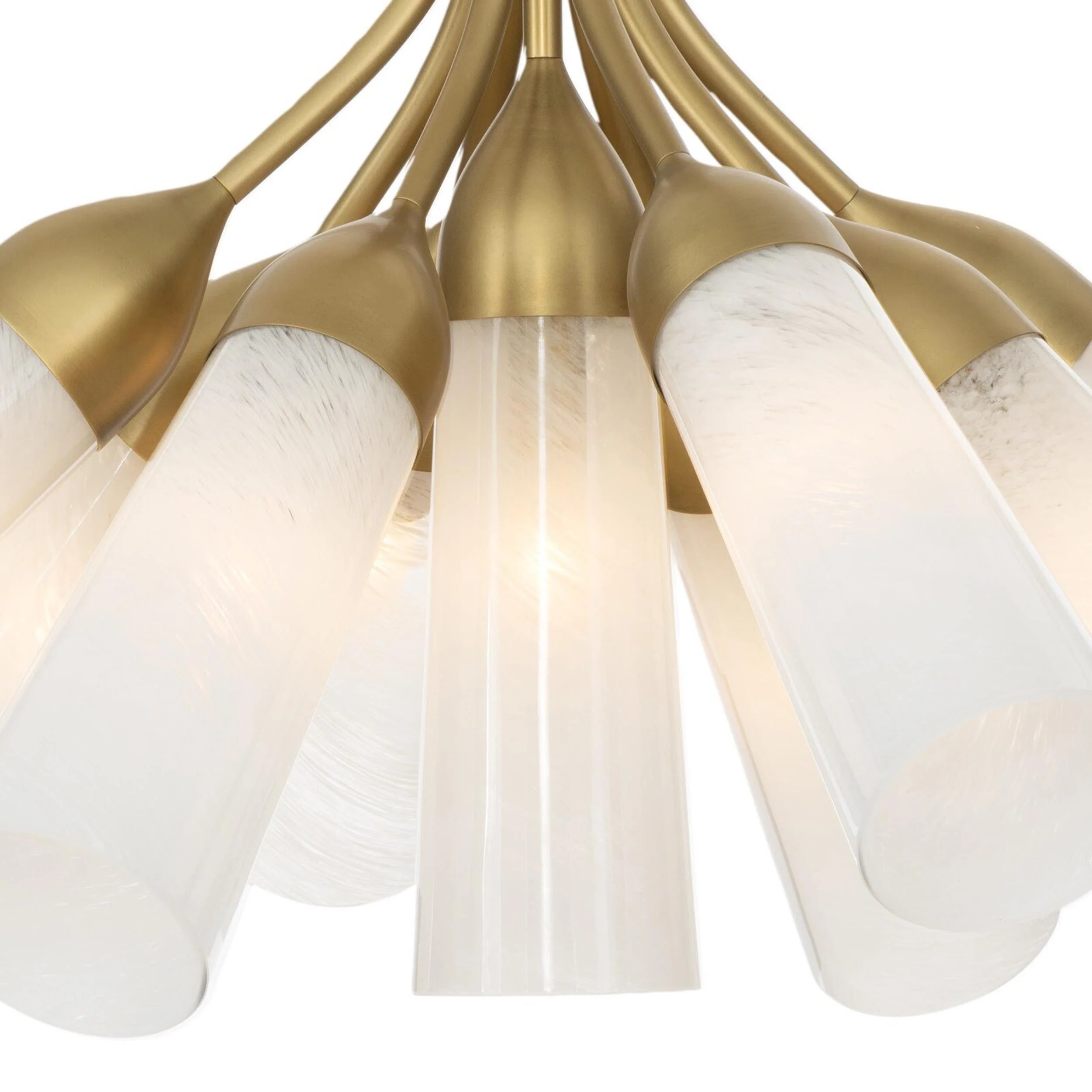Mousseaux Chandelier, Natural Brass - Image 3