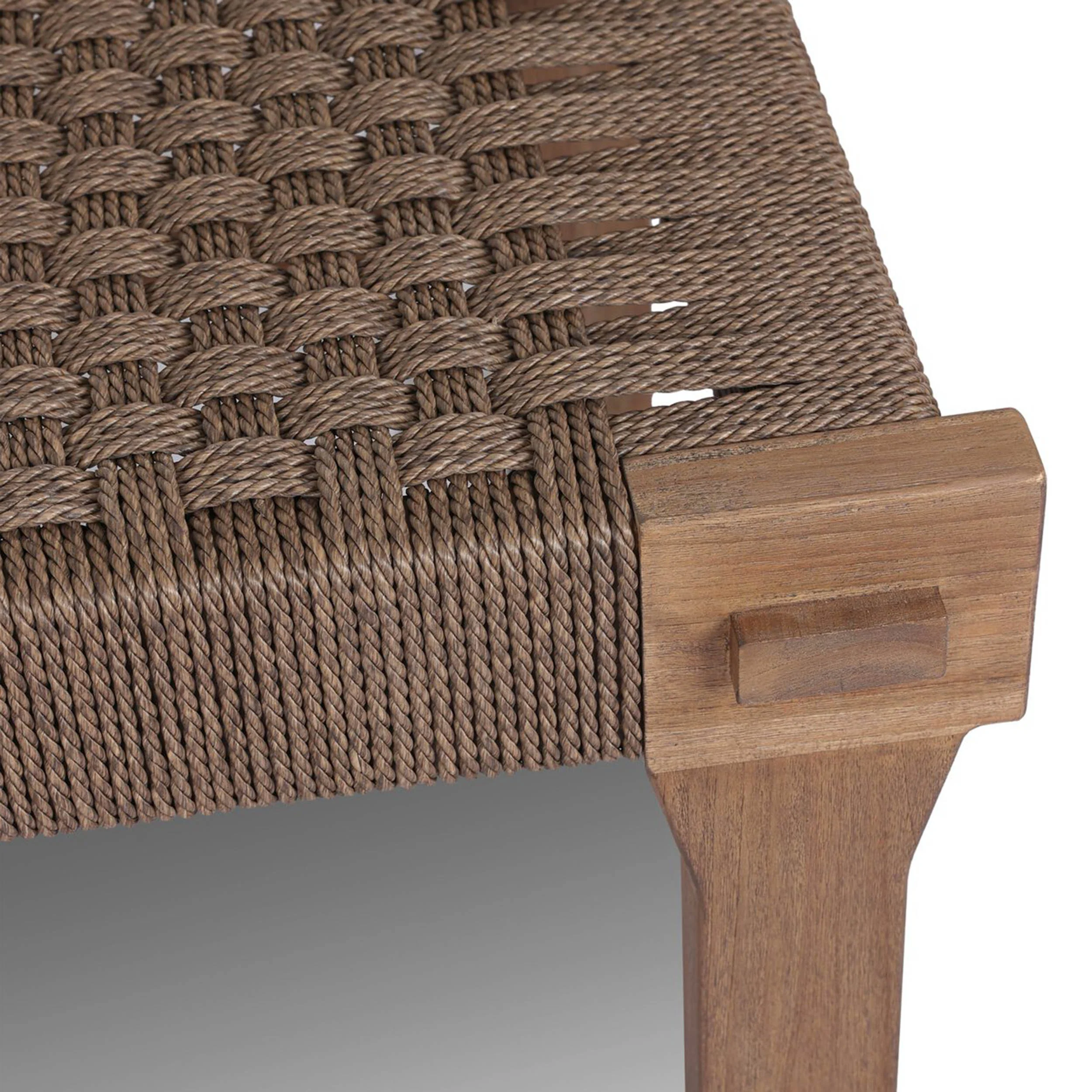 Moxie Outdoor Accent Stool, Dark Textured Woven by Four Hands - Image 4