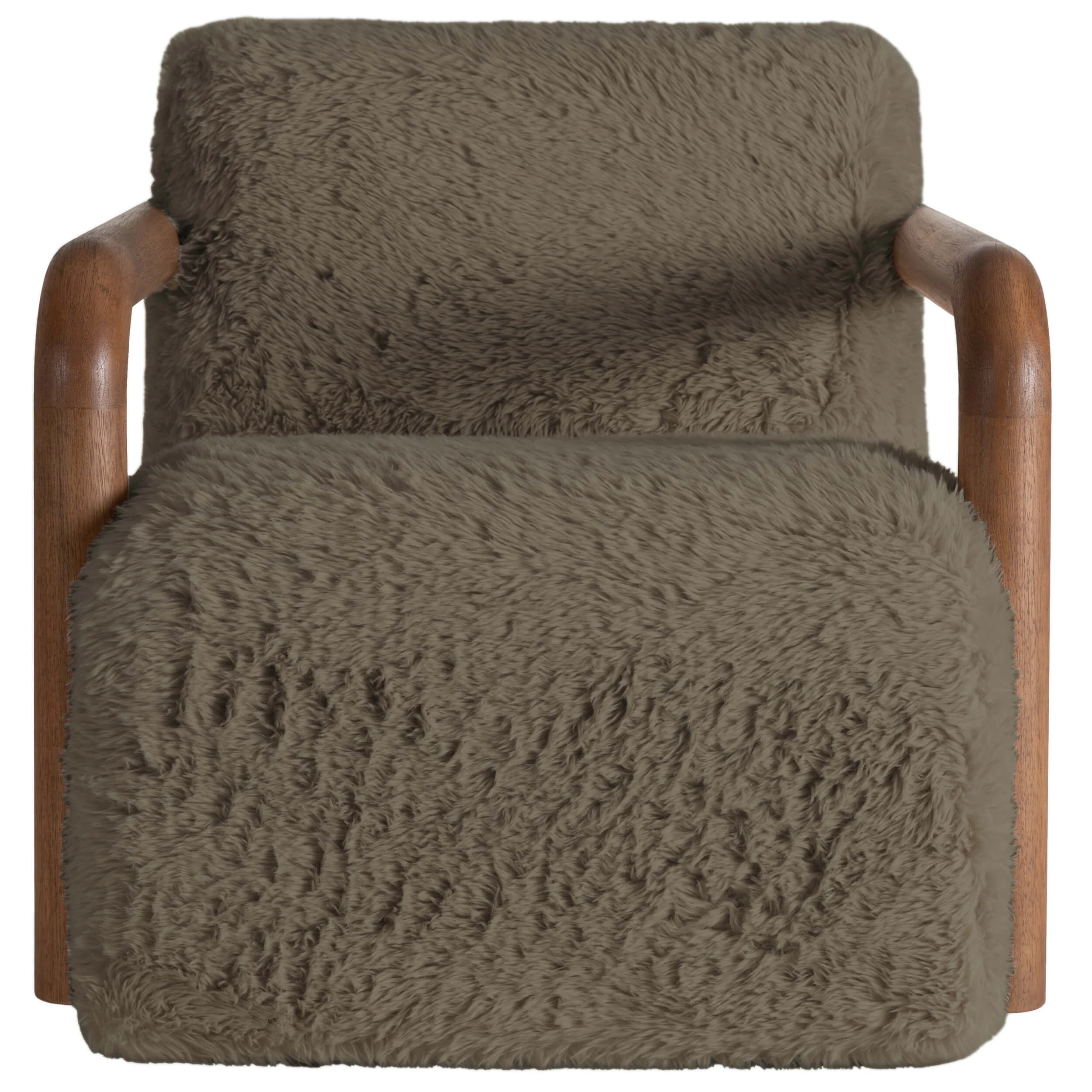 Muir Swivel Chais, Furry Mocha - Image 2