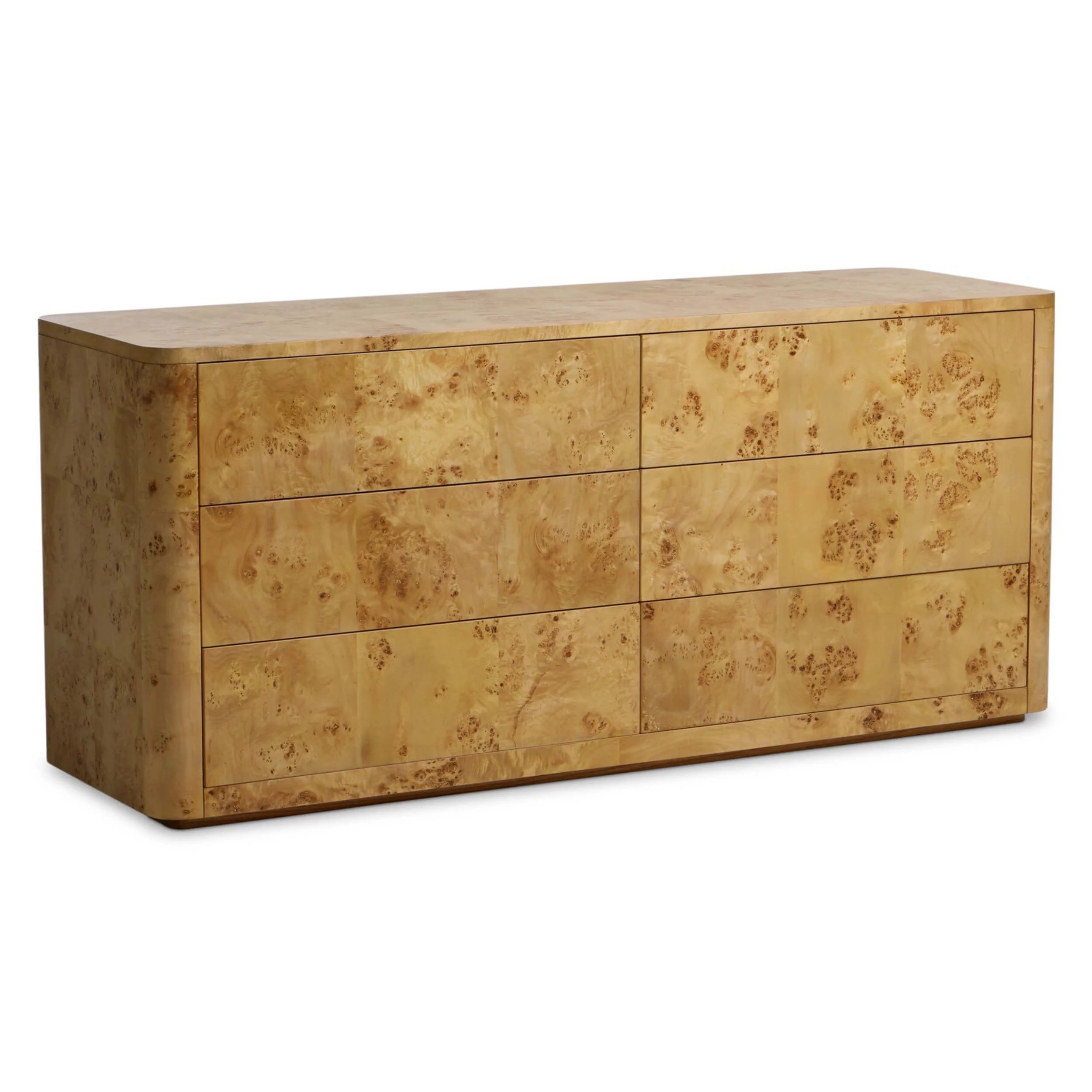 Mullins 6 Drawer Dresser, Natural Mappa Burl by Four Hands