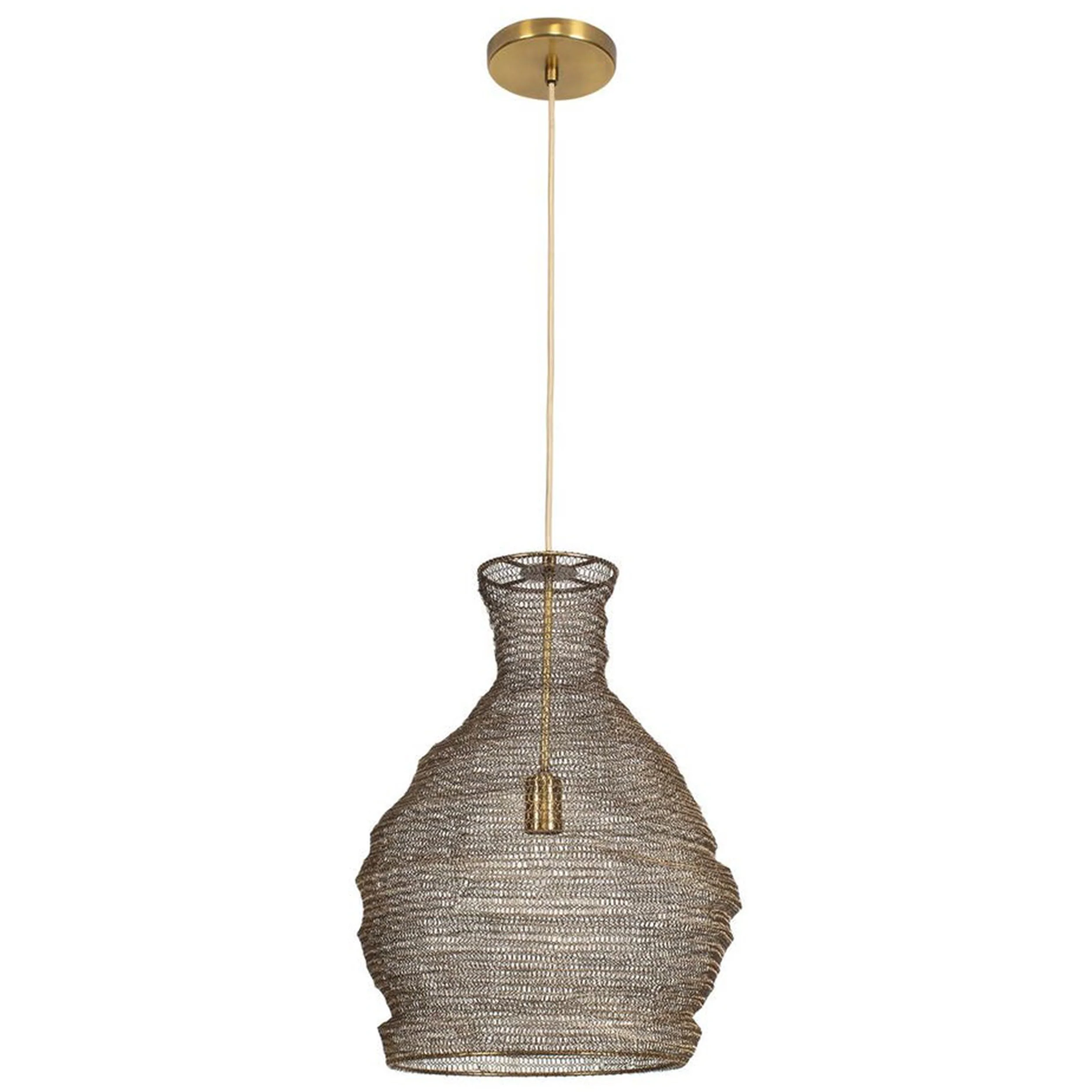 Murmur 1 Light Pendant, Antique Brass