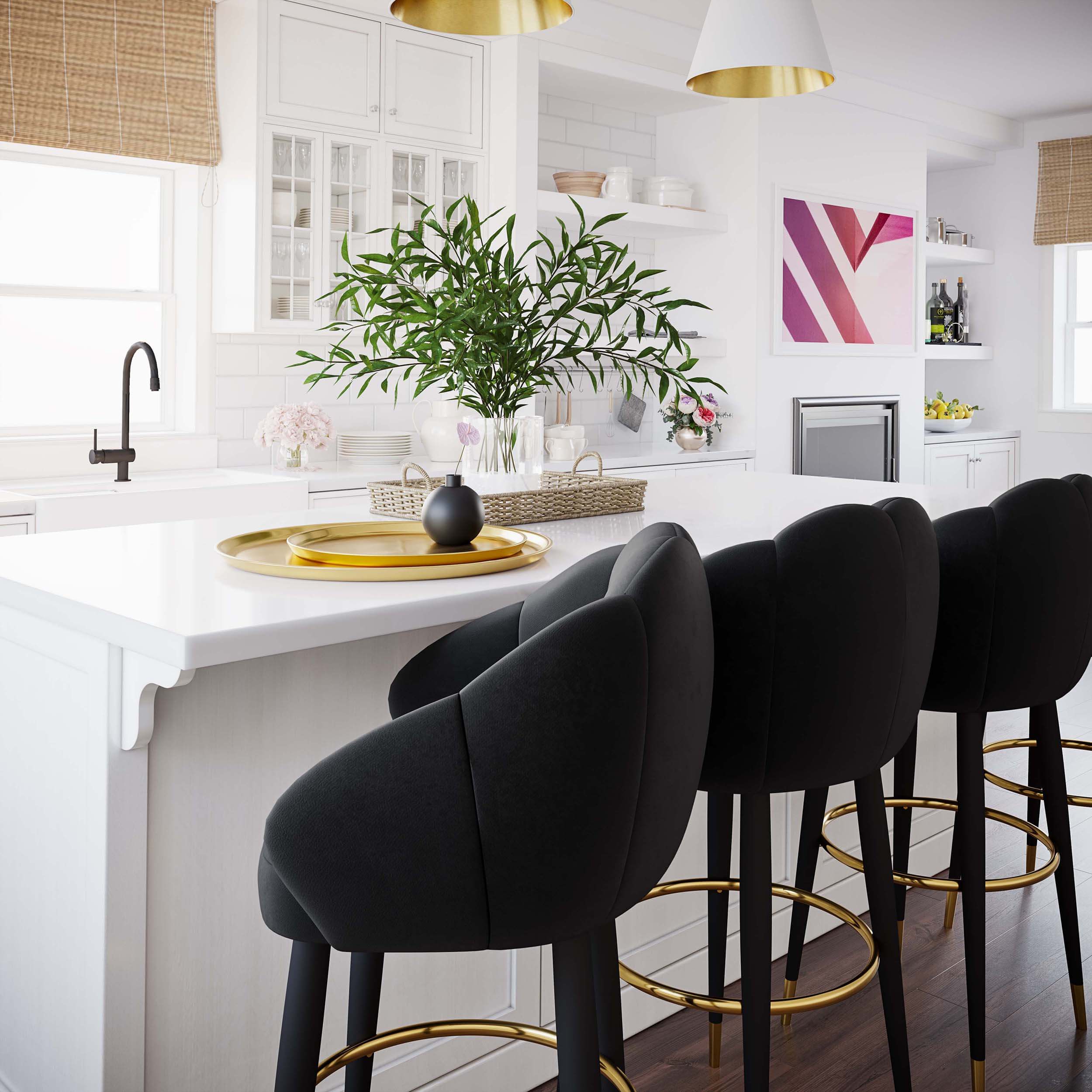 Myla Swivel Bar & Counter Stool, Black - Image 4