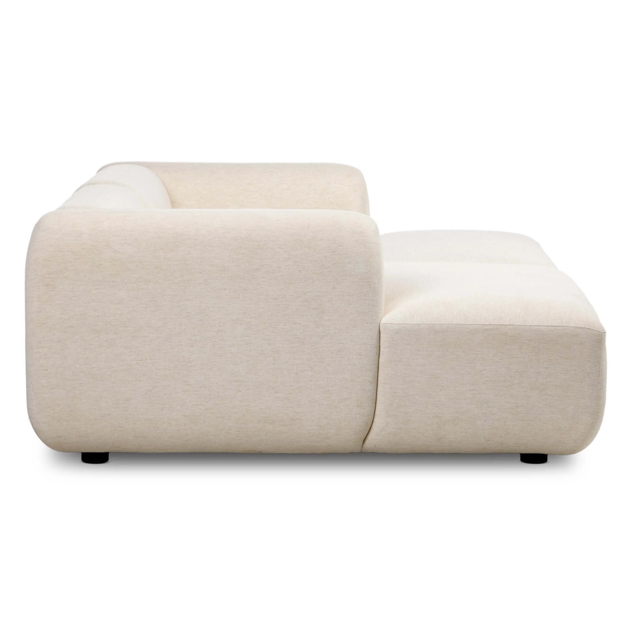 Nara 2 Piece Media Lounger, Nomad Snow by Four Hands - Image 3