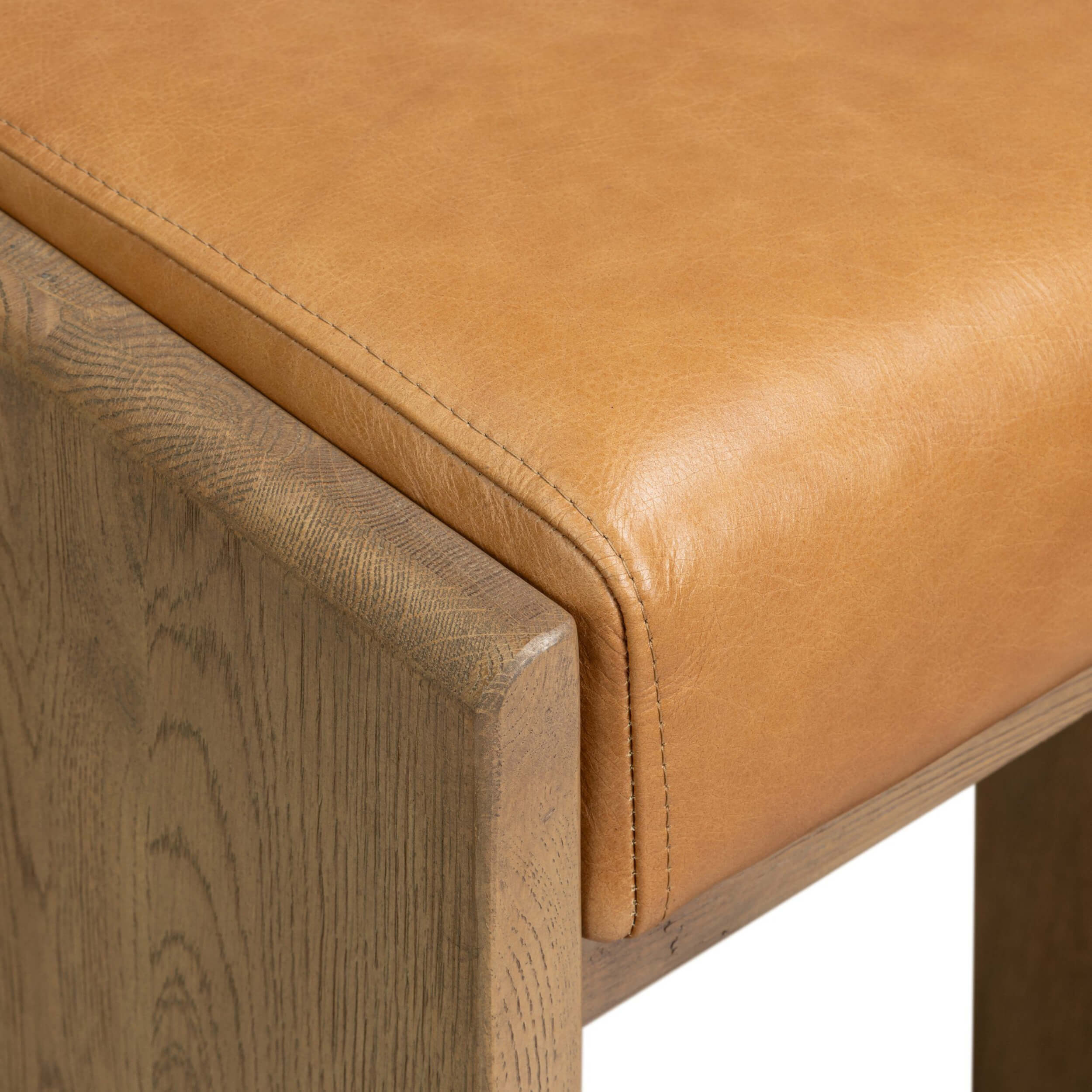 Nash Leather Bar & Counter Stool, Sonoma Butterscotch by Four Hands - Image 5