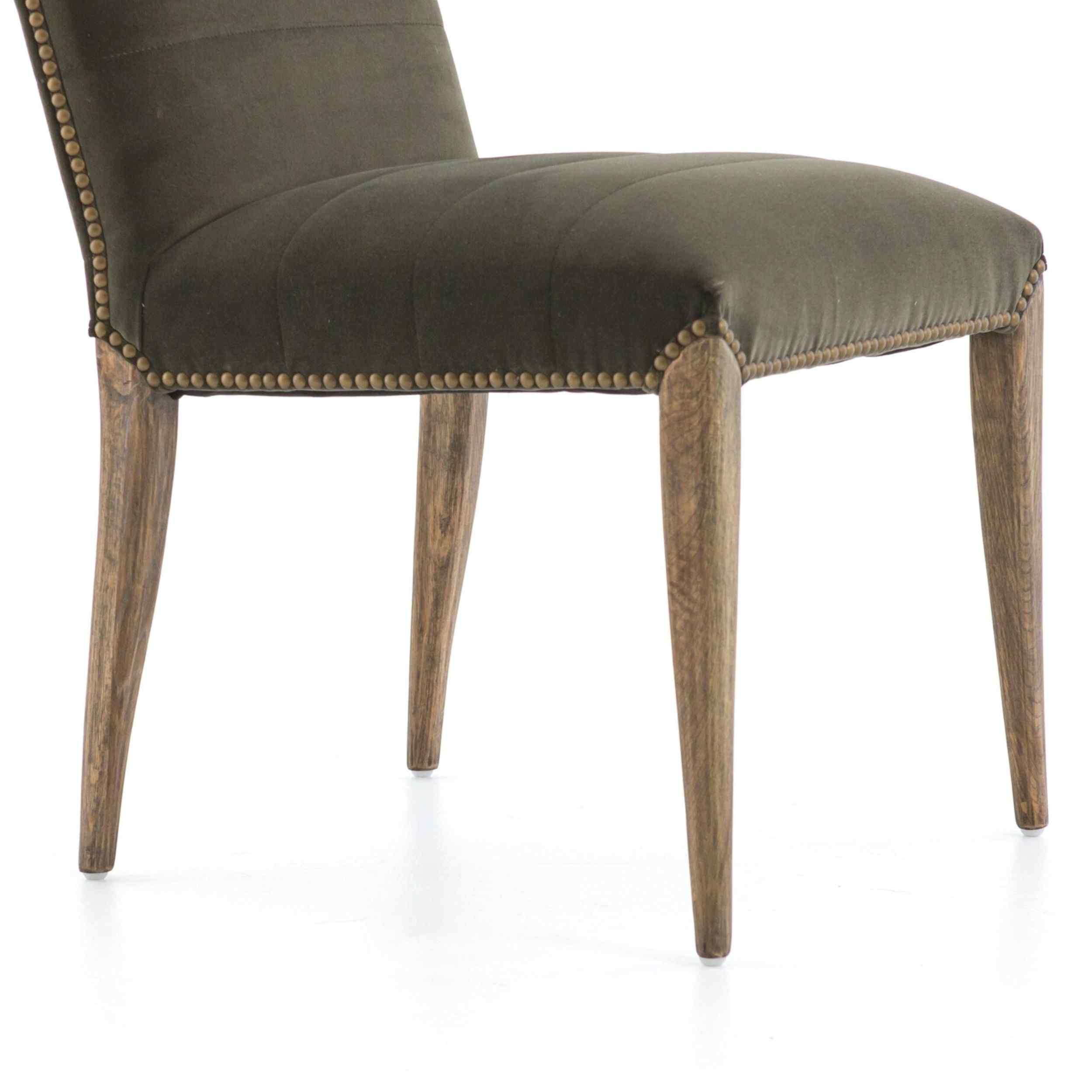 Nate Dining Chair, Modern Velvet Loden, Set of 2 by Four Hands - Image 6