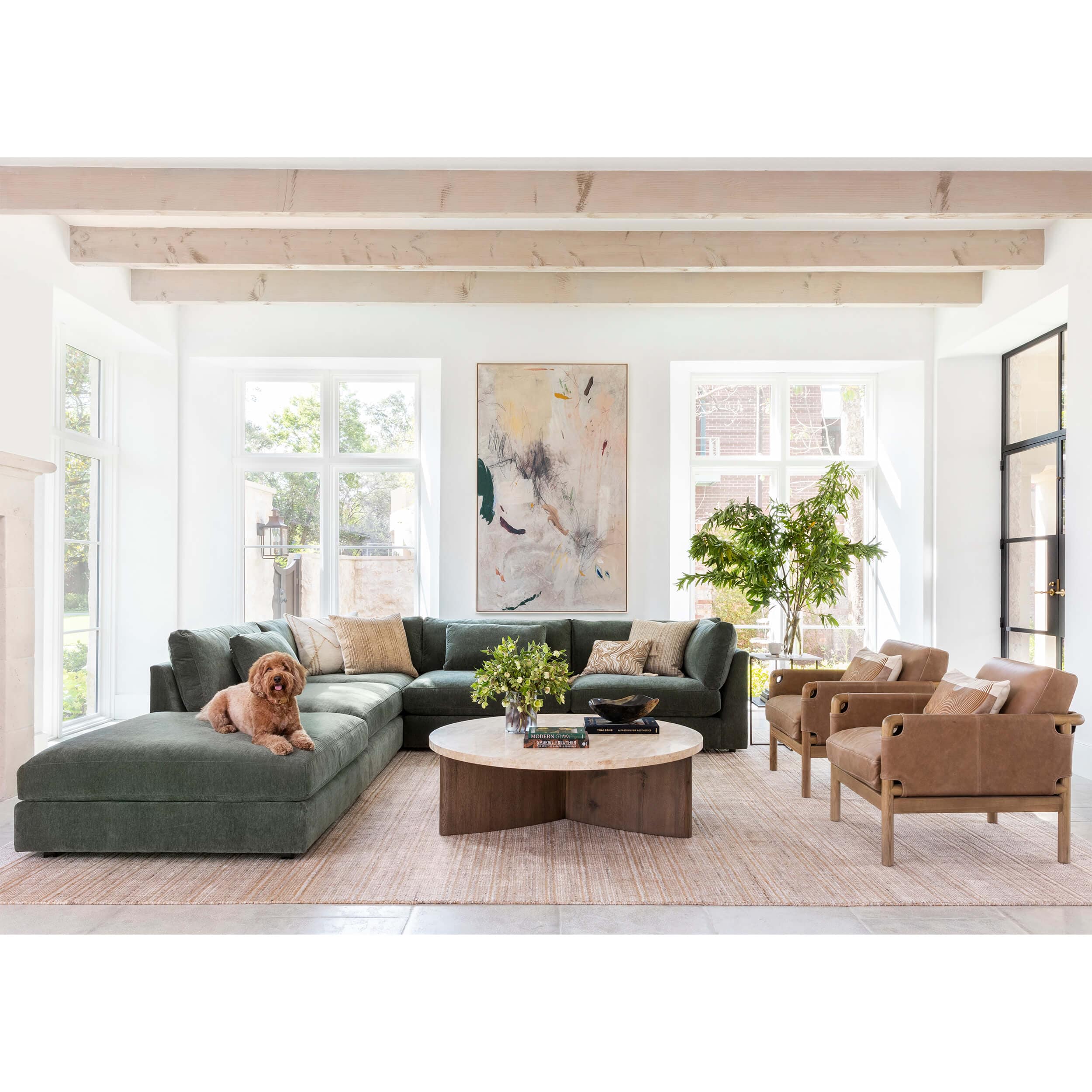 Navarro Leather Chair, Palermo Drift - Image 6