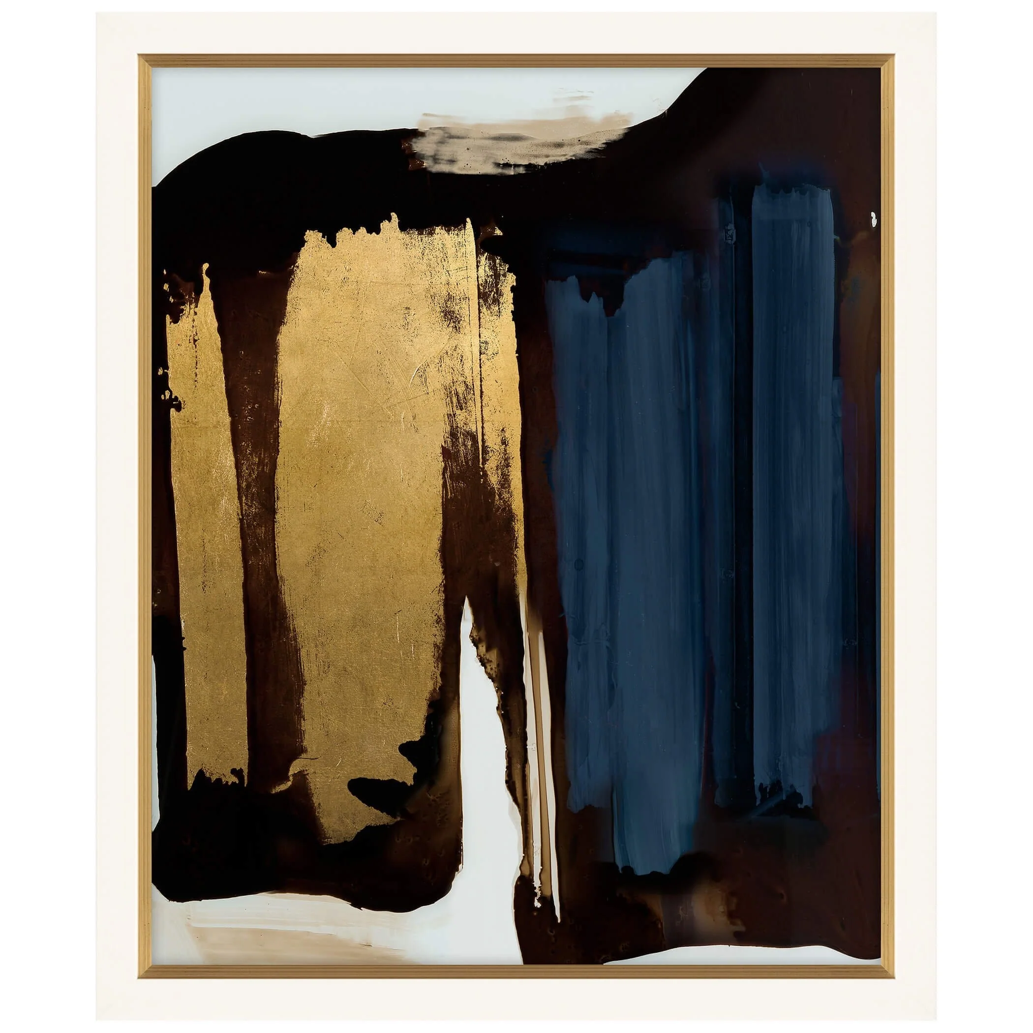Navy Stroke Study IV Glass Framed