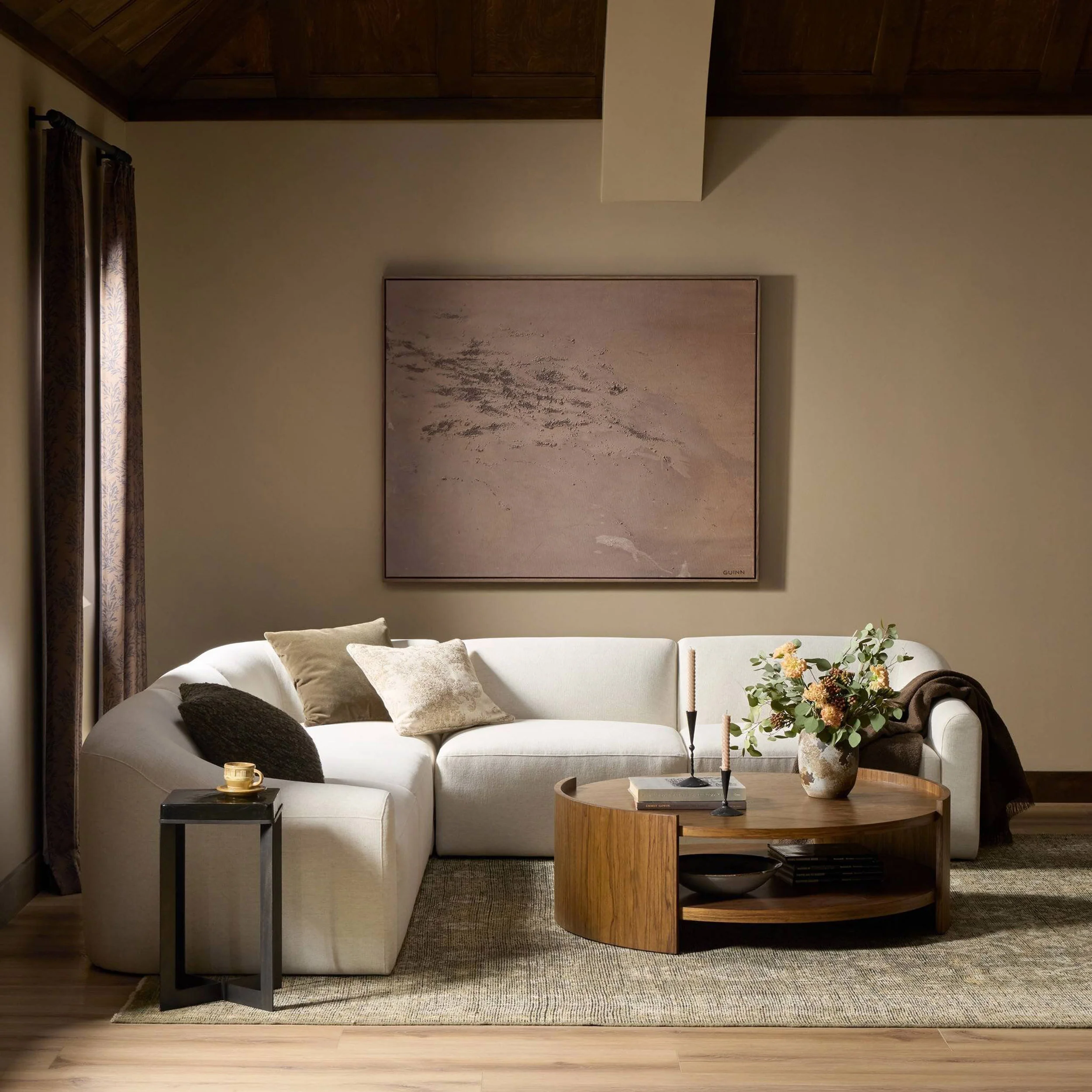 Nellie 3 Piece Sectional, Nomad Snow by Four Hands - Image 6
