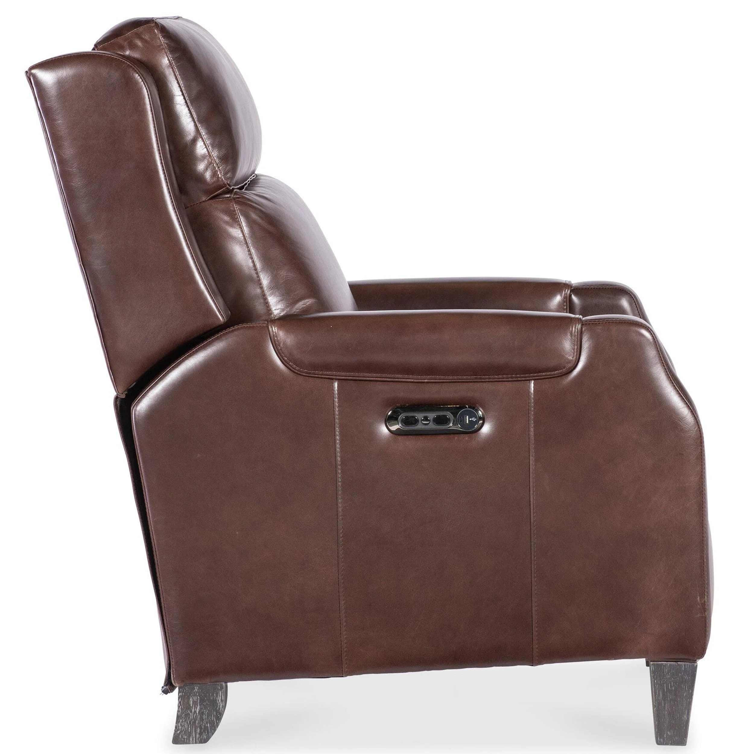 Nelson Leather Power Recliner,  Dark Roast - Image 3