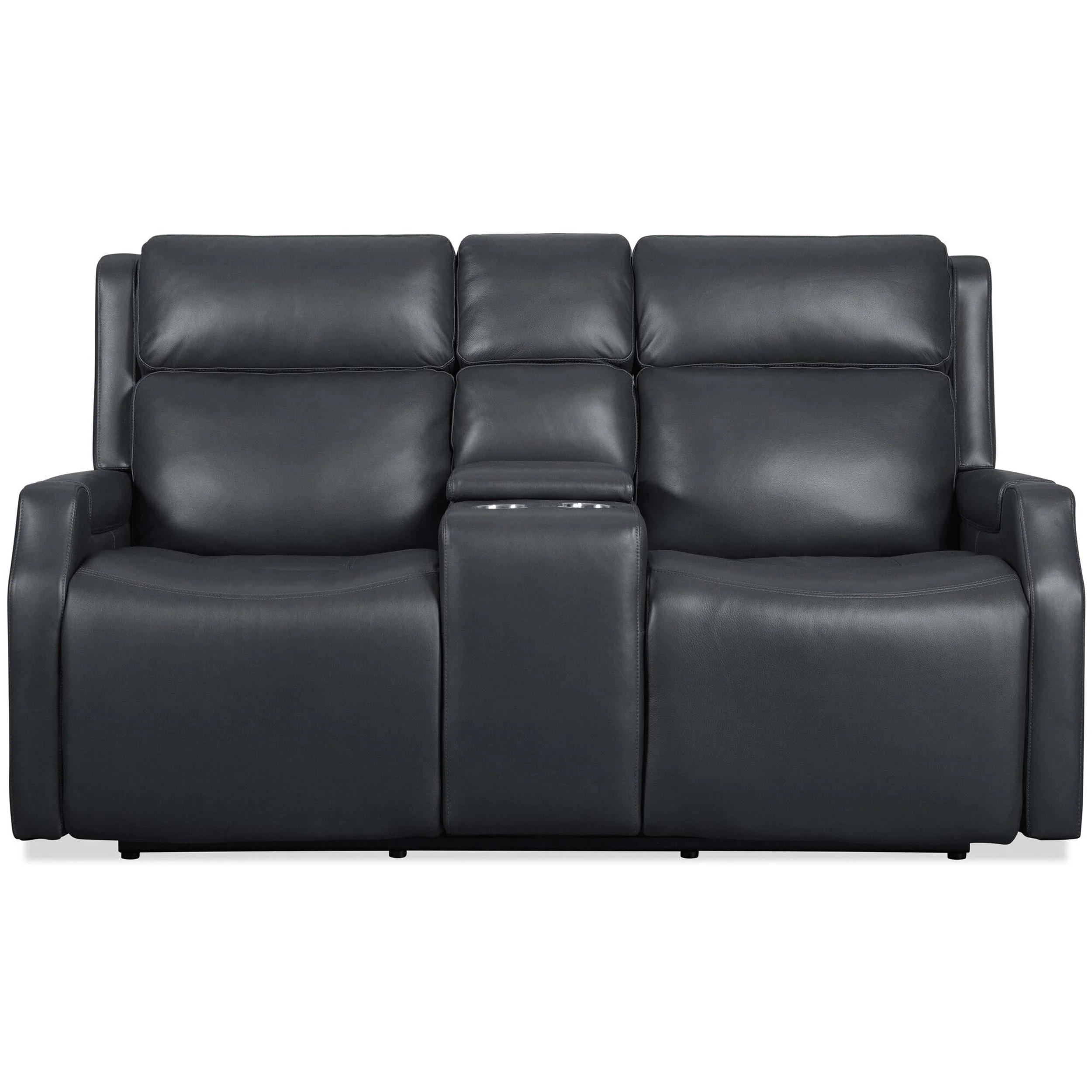 Nelson Leather Zero Gravity Power Console Loveseat, Salvo Denim