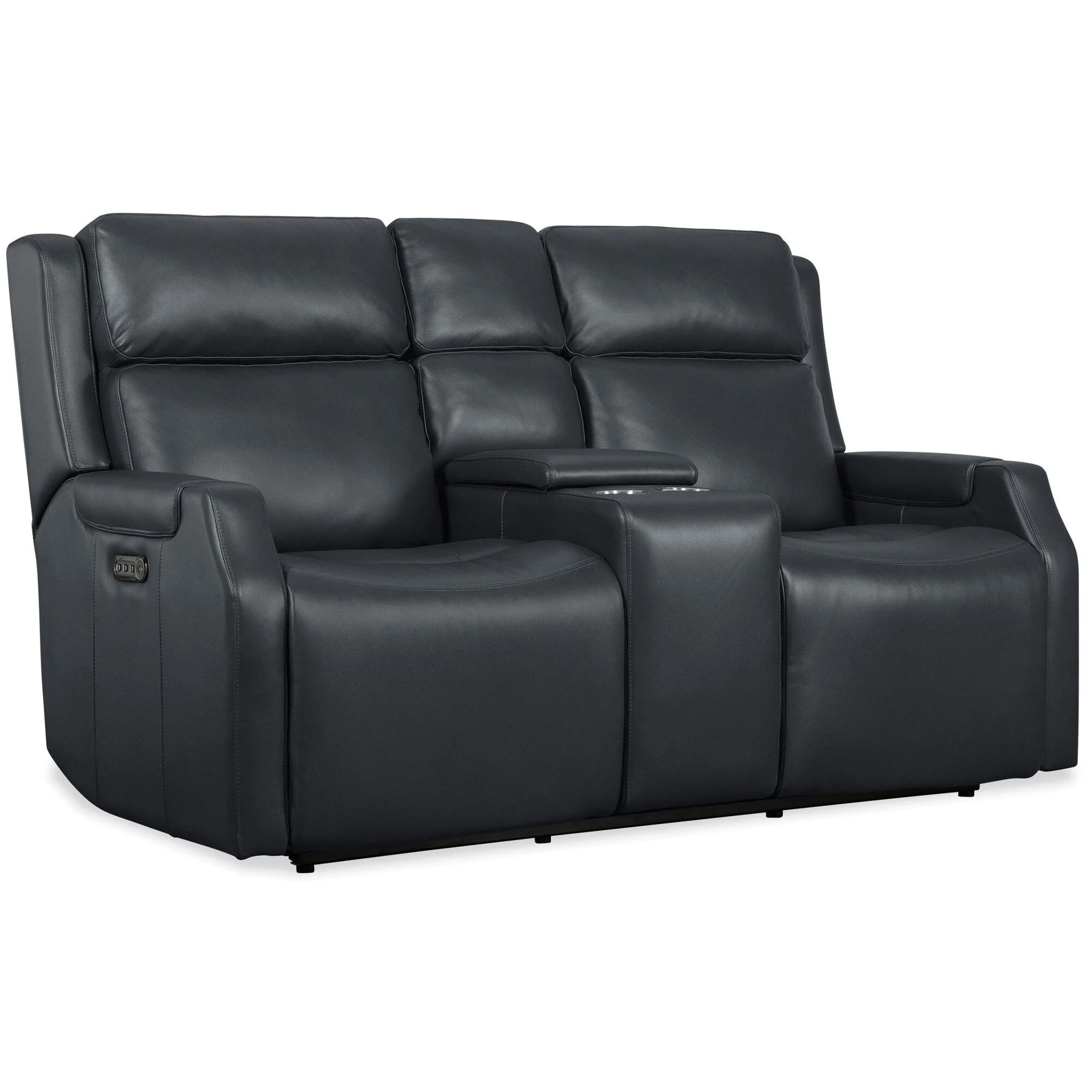 Nelson Leather Zero Gravity Power Console Loveseat, Salvo Denim - Image 2