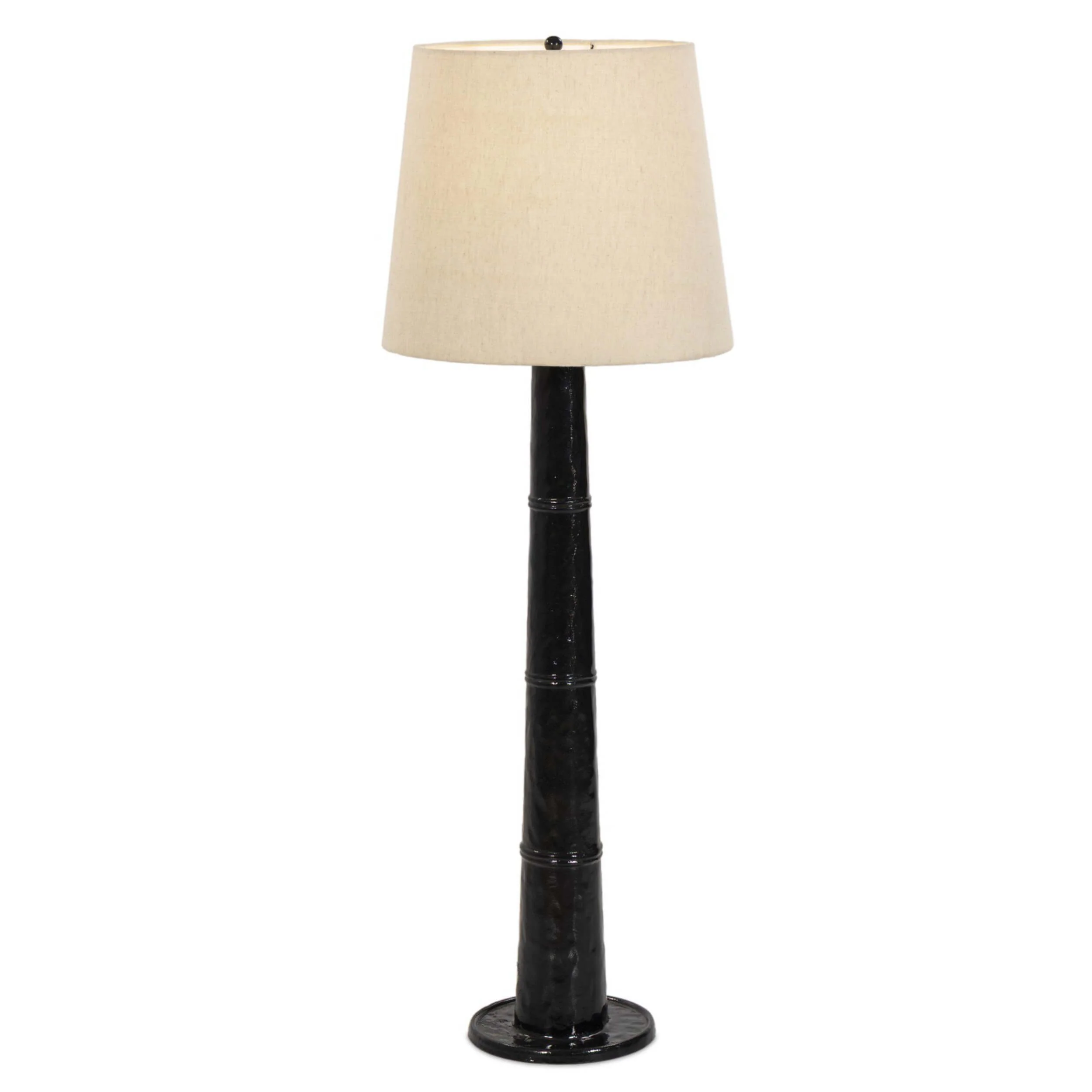 Nerissa Floor Lamp, Glossy Black by Four Hands