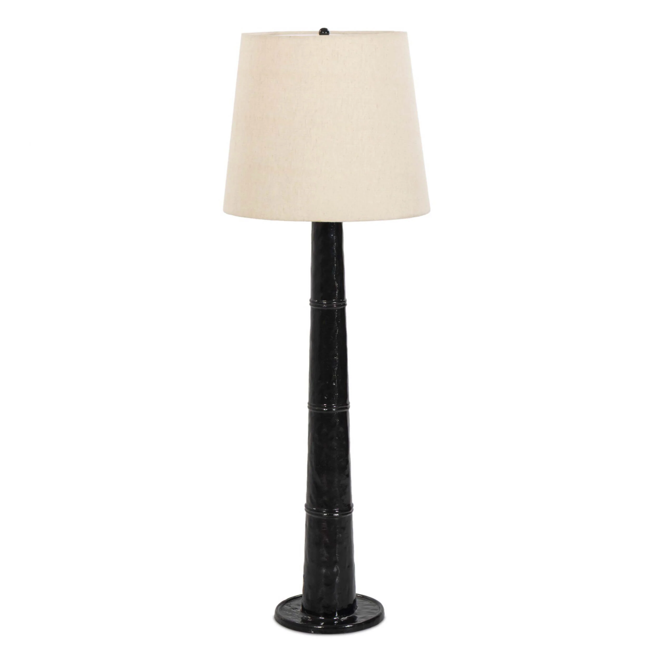 Nerissa Floor Lamp, Glossy Black by Four Hands - Image 2