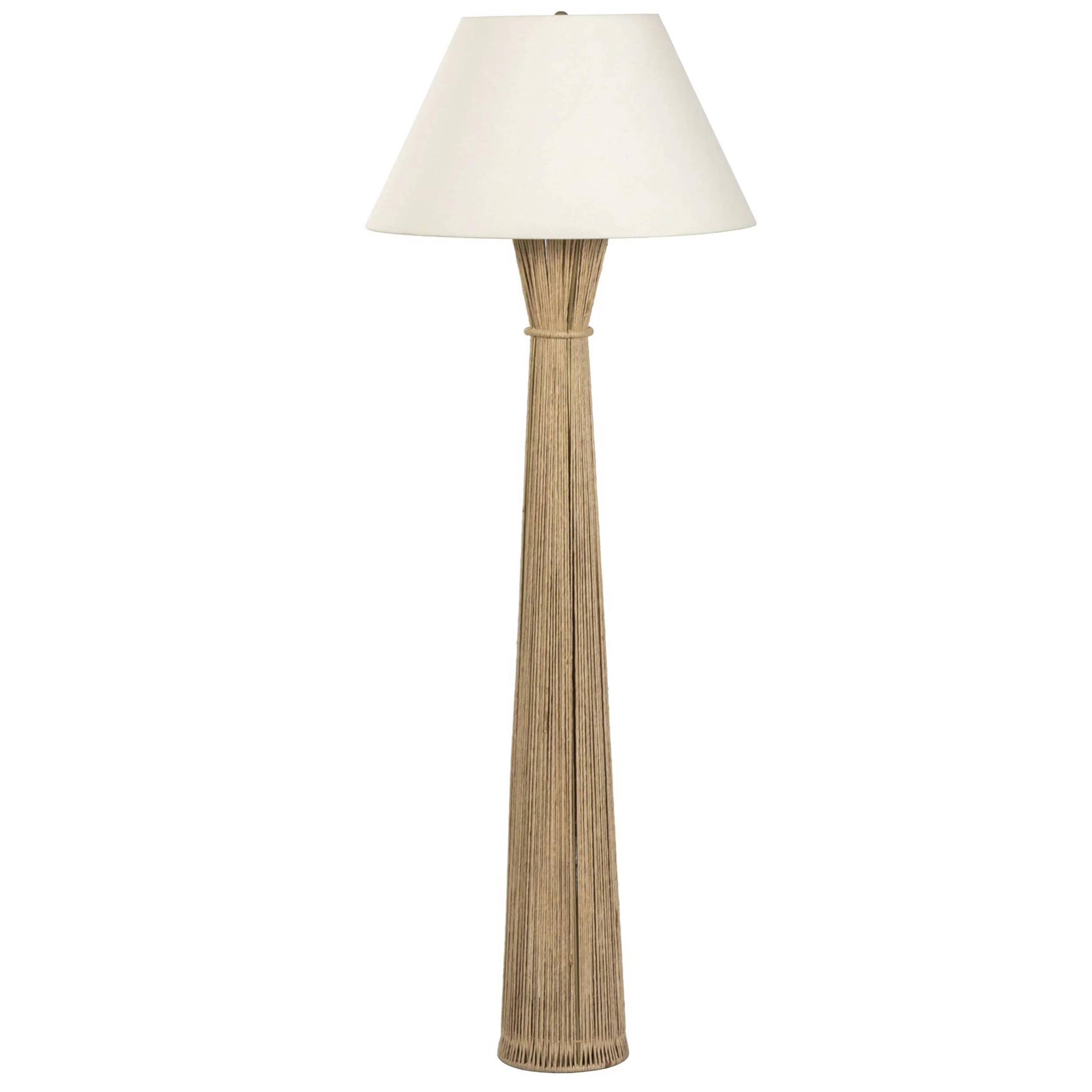 Nessa Floor Lamp, Cream Slub Linen by Four Hands