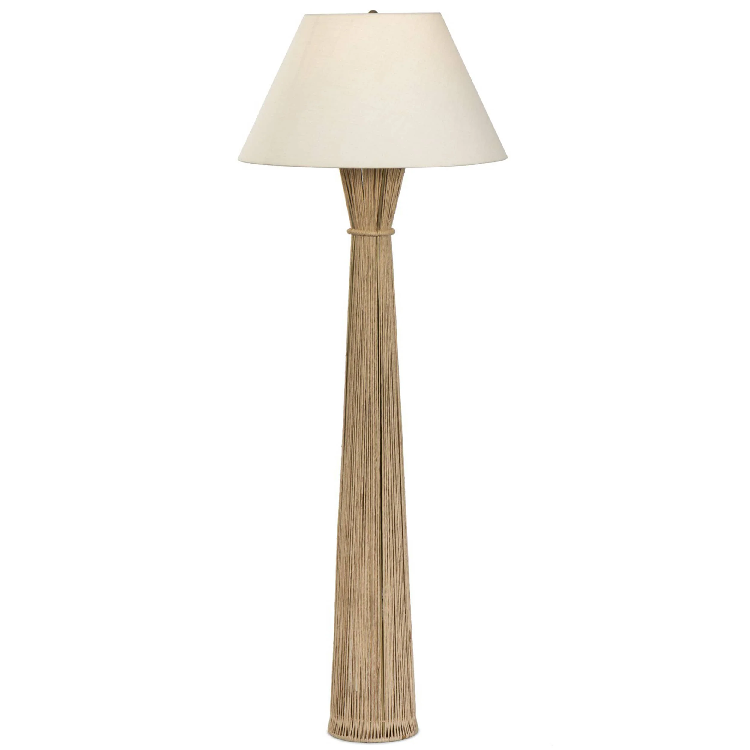 Nessa Floor Lamp, Cream Slub Linen by Four Hands - Image 2