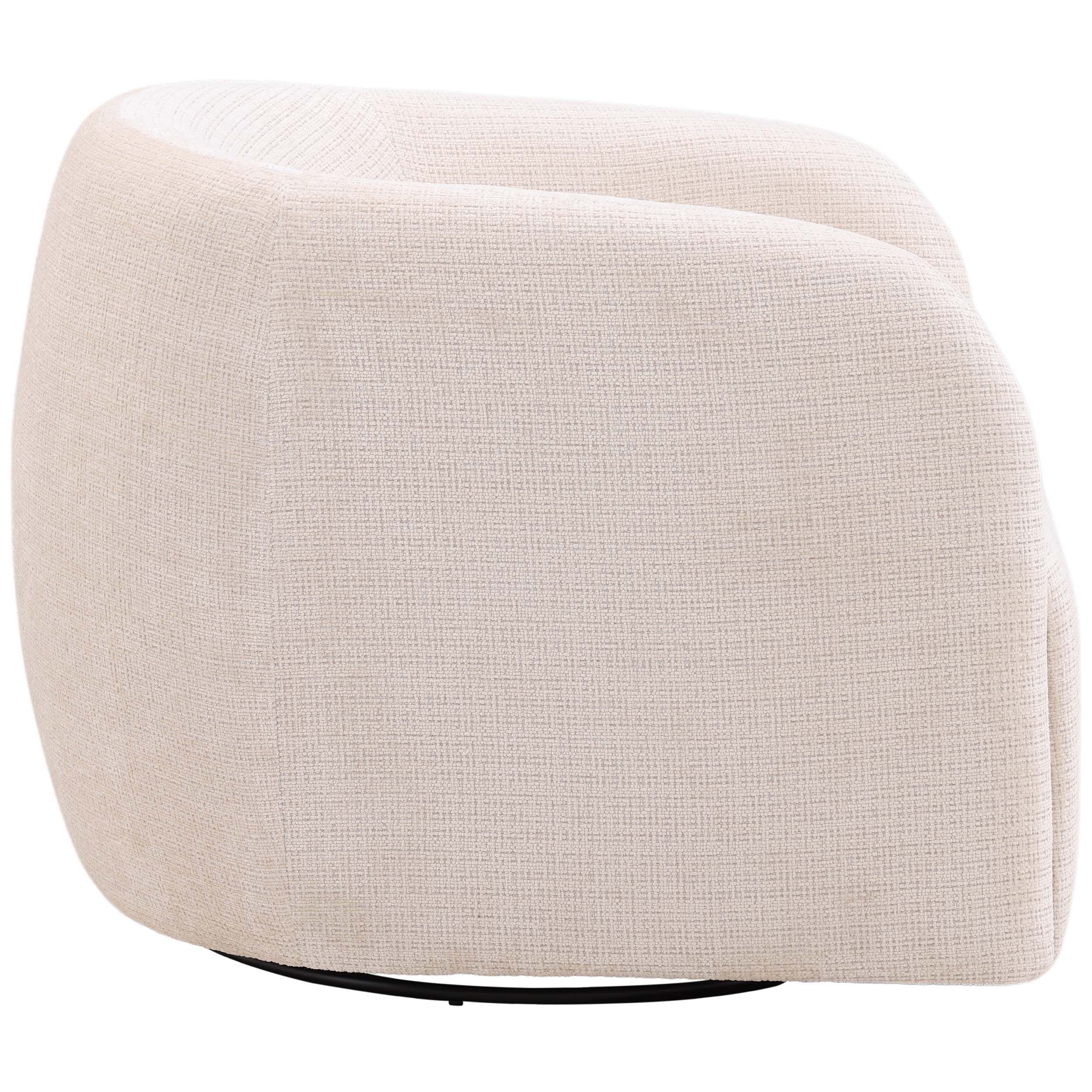 Neva Swivel Chair, Cream - Image 3