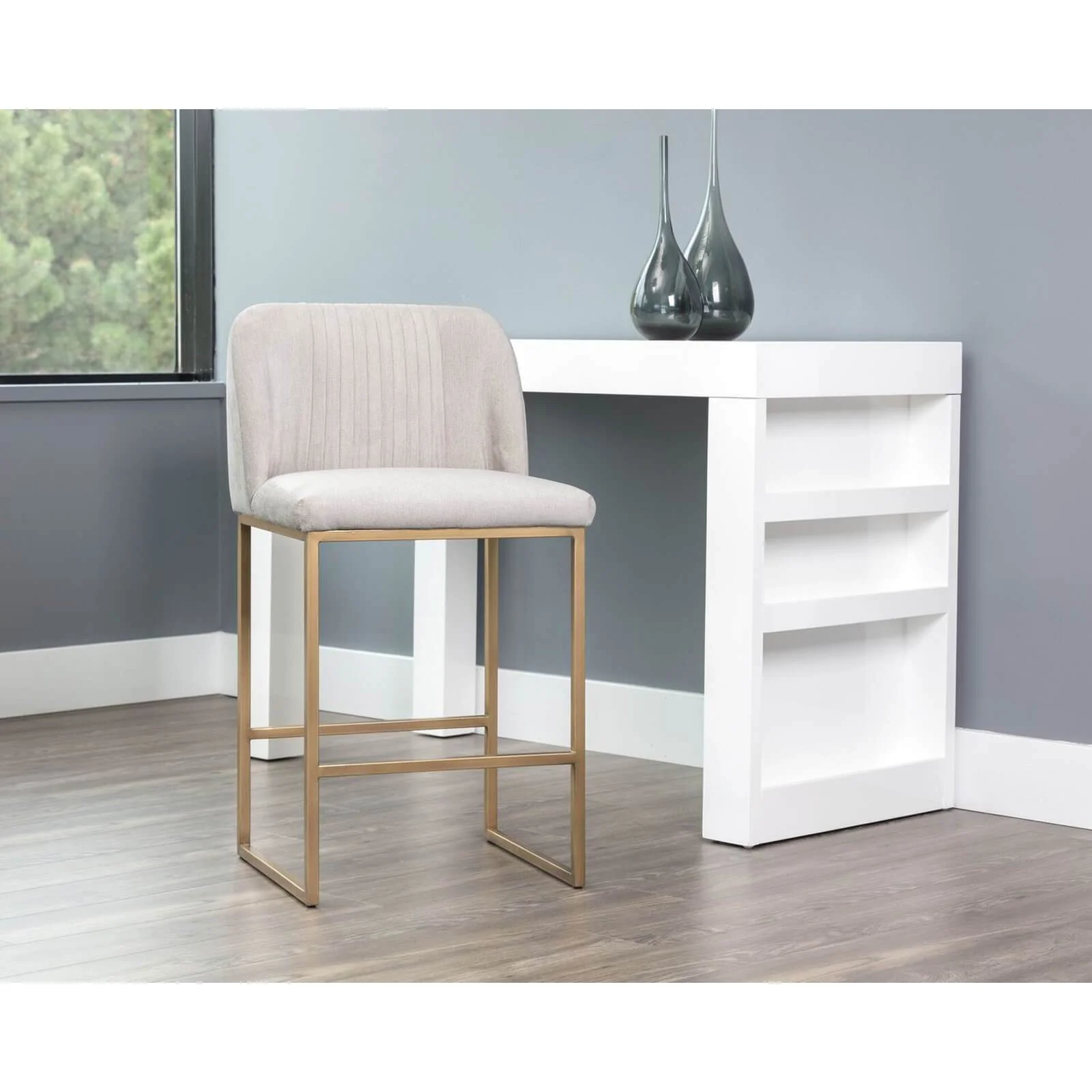 Nevin Counter Stool, Polo Club Muslin - Image 5