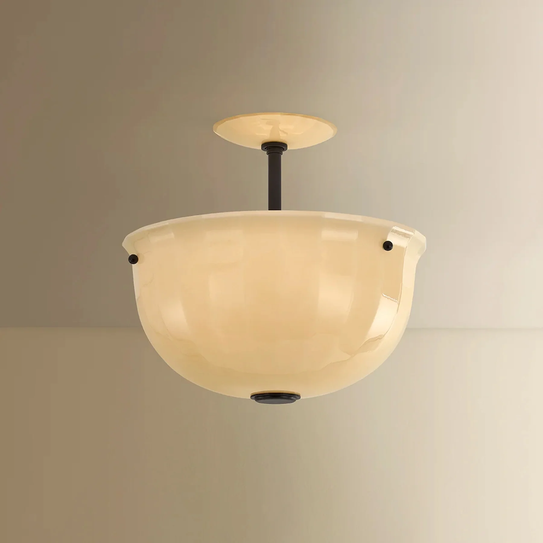 Nevins Semi Flush, Disstressed Bronze - Image 3
