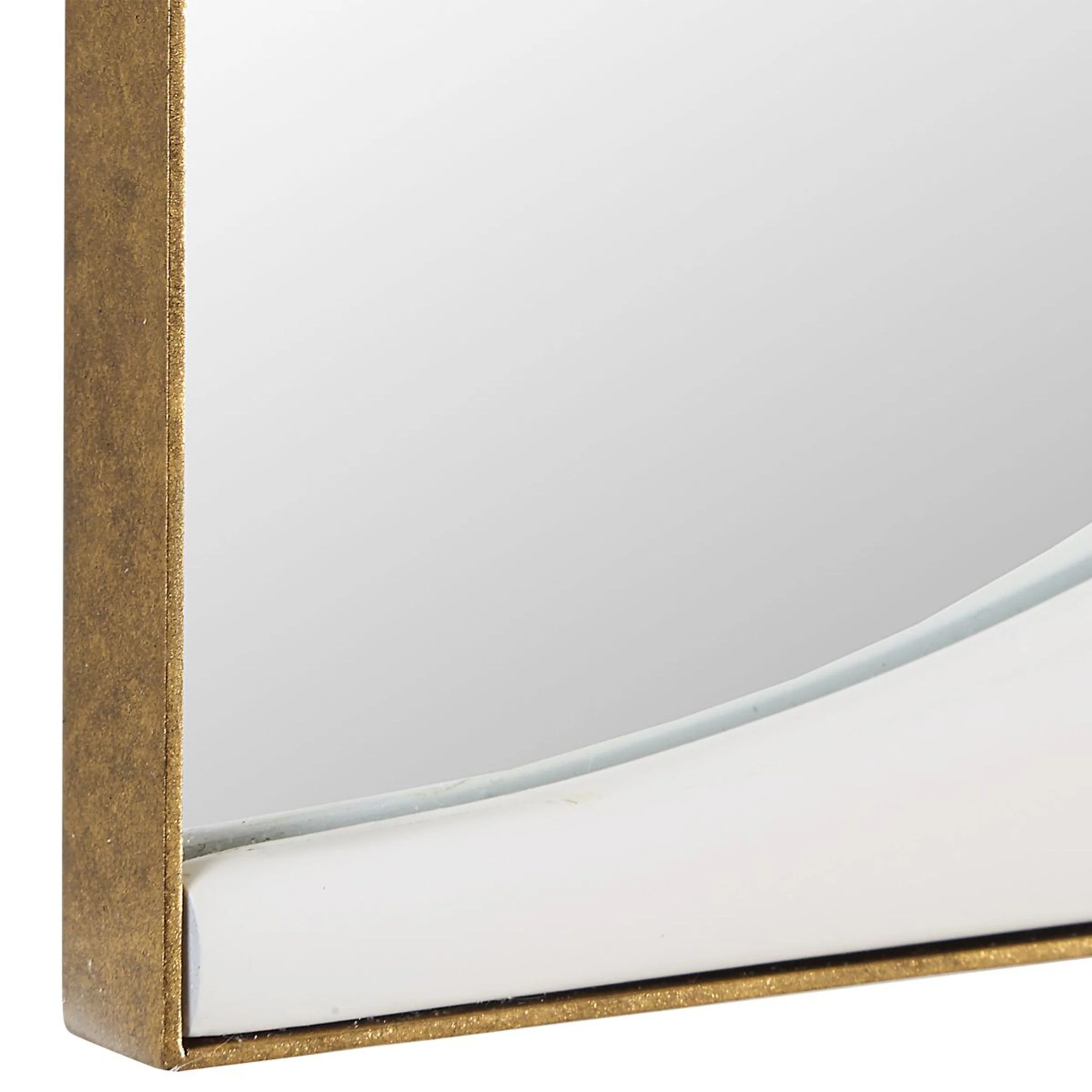 New Moon Mirrored Wall Decor, Crisp White - Image 3
