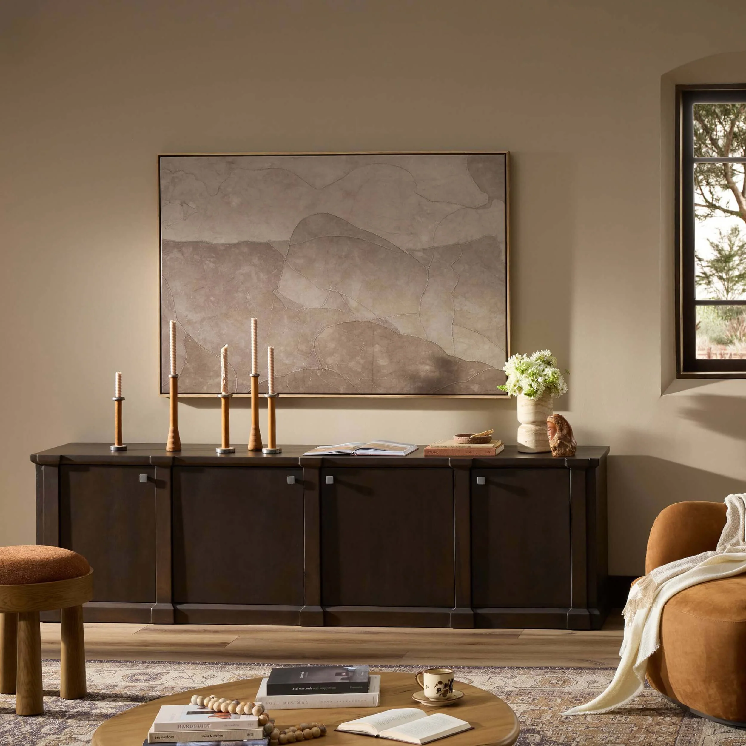 Newton Media Console, Brown by Four Hands - Image 6