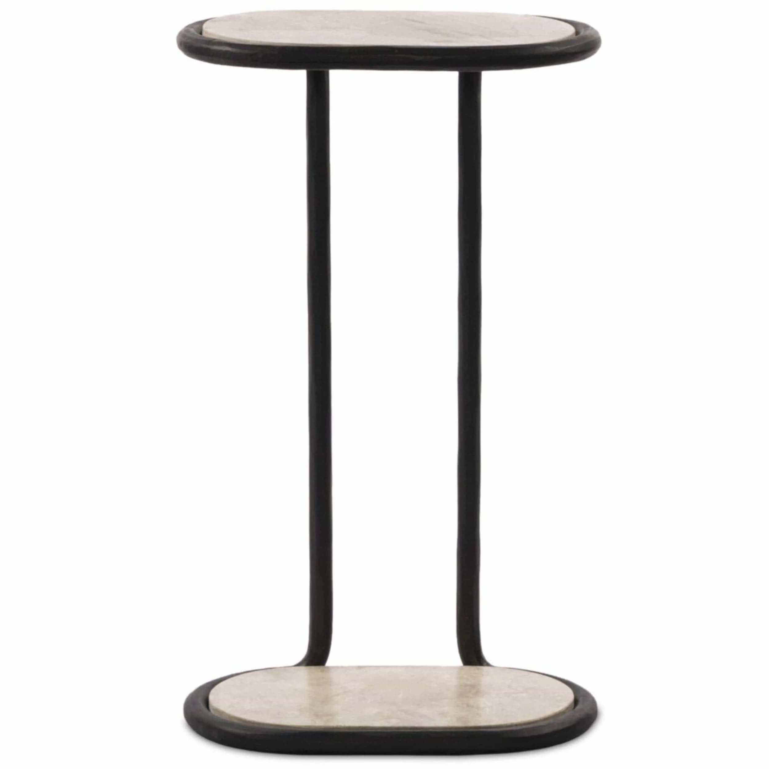 Niccola End Table, Lunar Marble by Four Hands - Image 2
