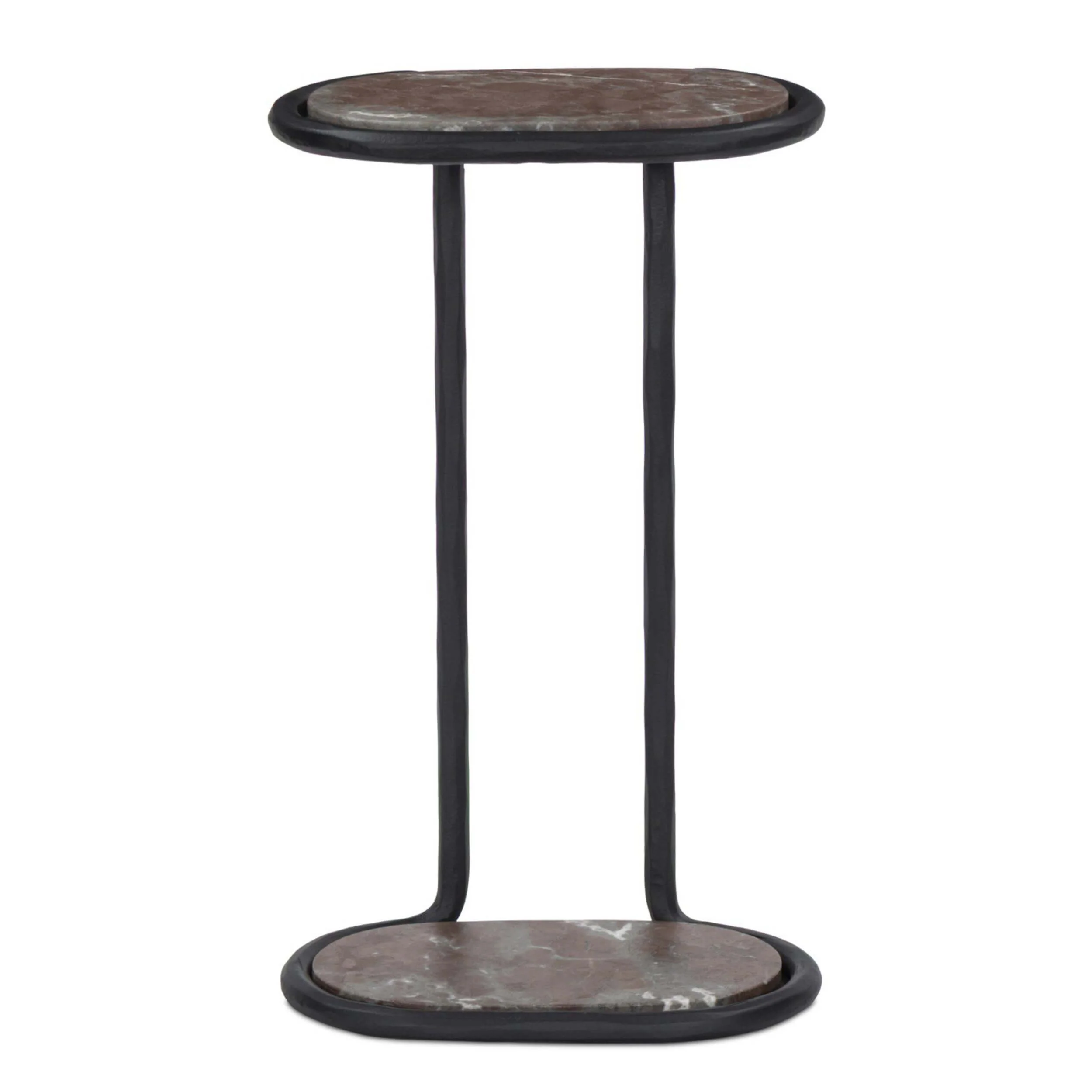 Niccola End Table, Smoke & Russet/Gunmetal by Four Hands - Image 2