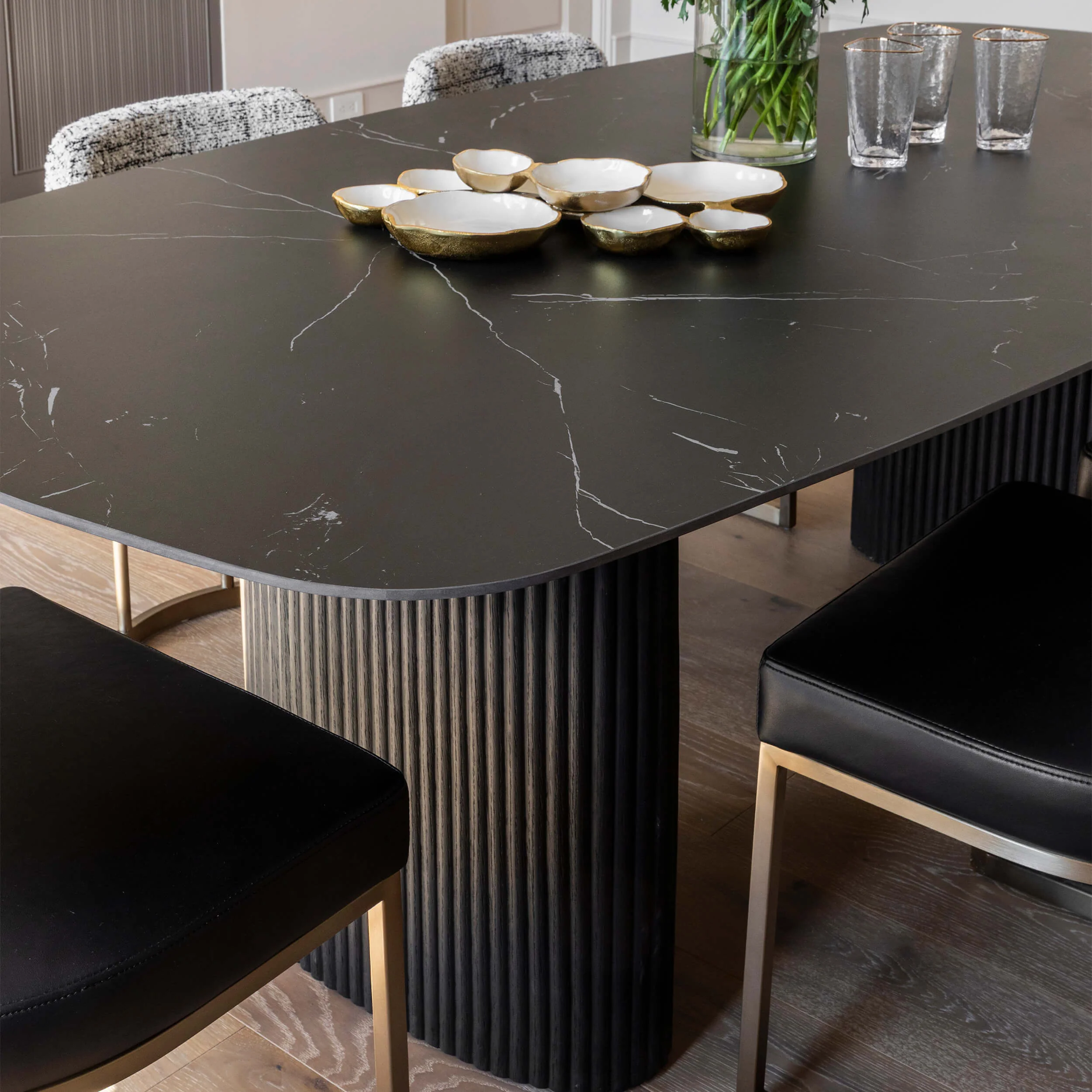 Nicolo Dining Table, Matte Black/Black Base - Image 6
