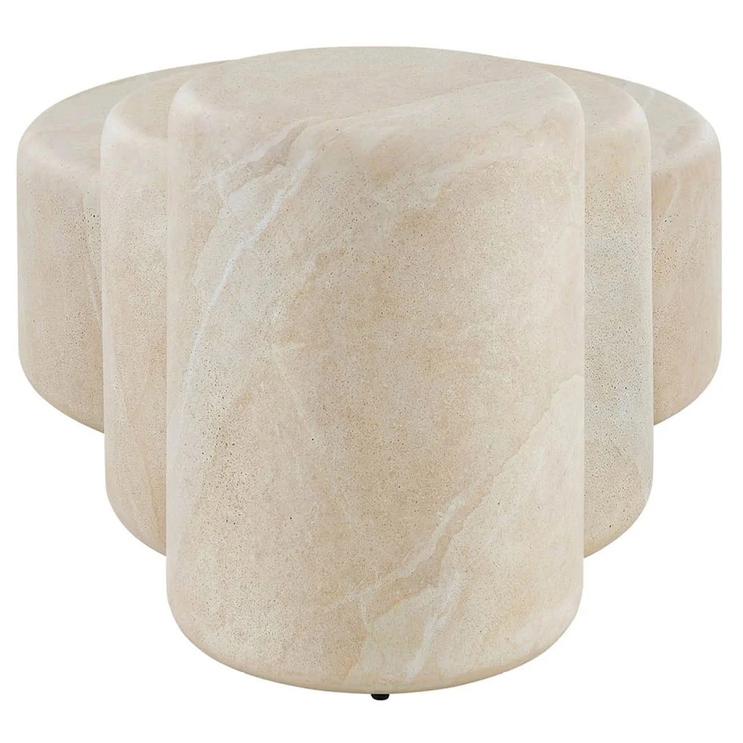 Nimbus Nesting Table, Faux Travertine - Image 6