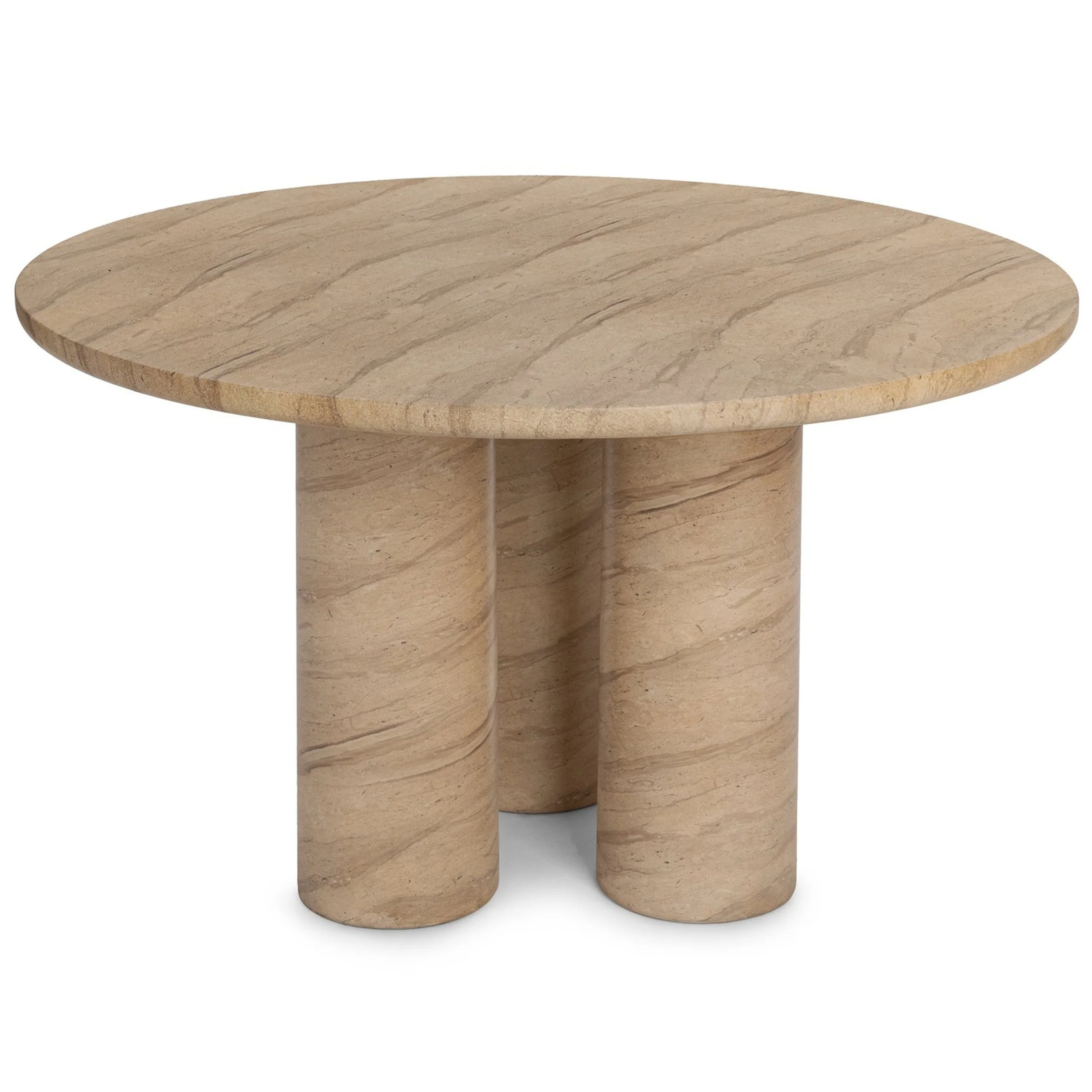 Niva Outdoor Round Dining Table, Beige - Image 2