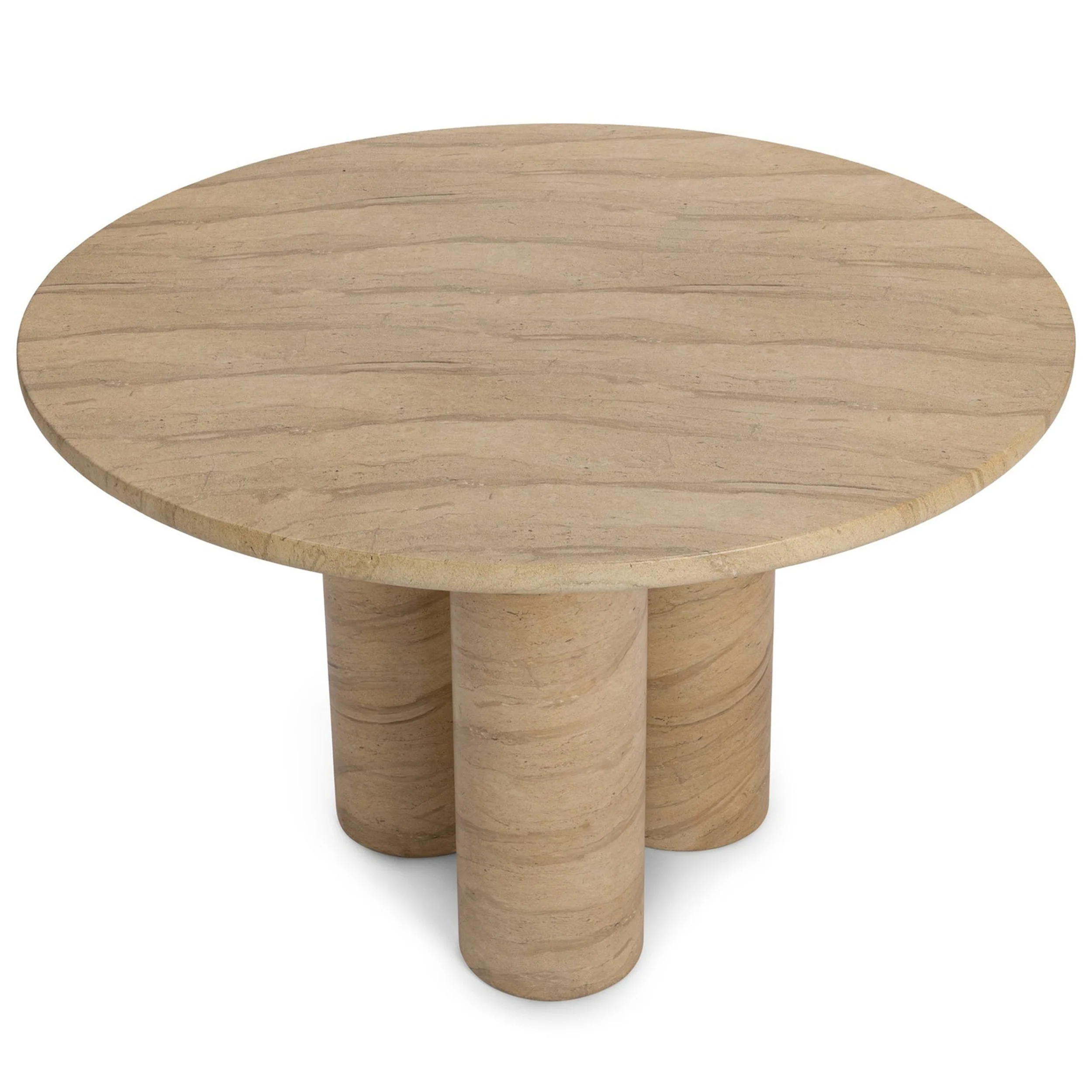 Niva Outdoor Round Dining Table, Beige - Image 3