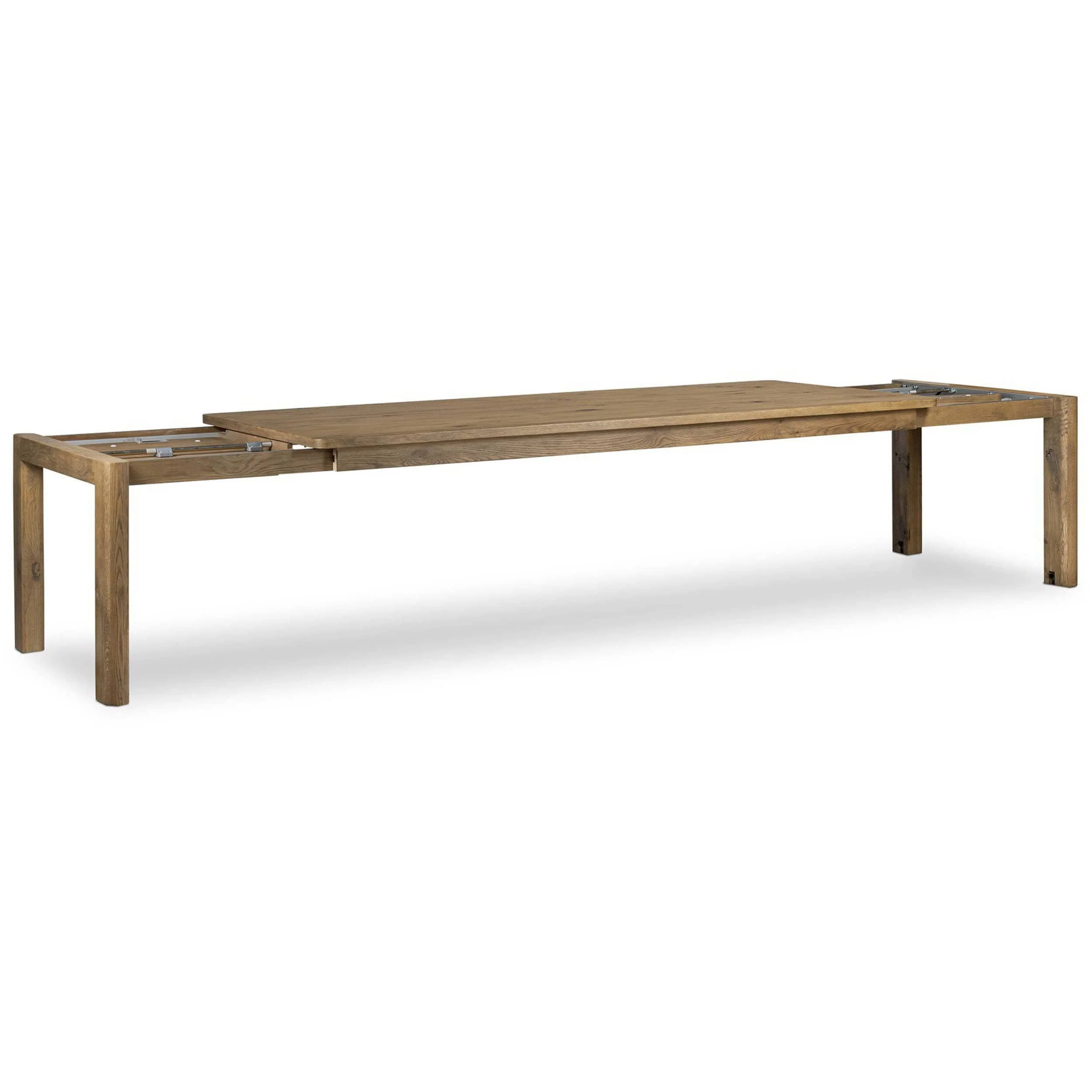 Noeline Double Extension Dining Table, Resawn Worn Oak by Four Hands - Image 3