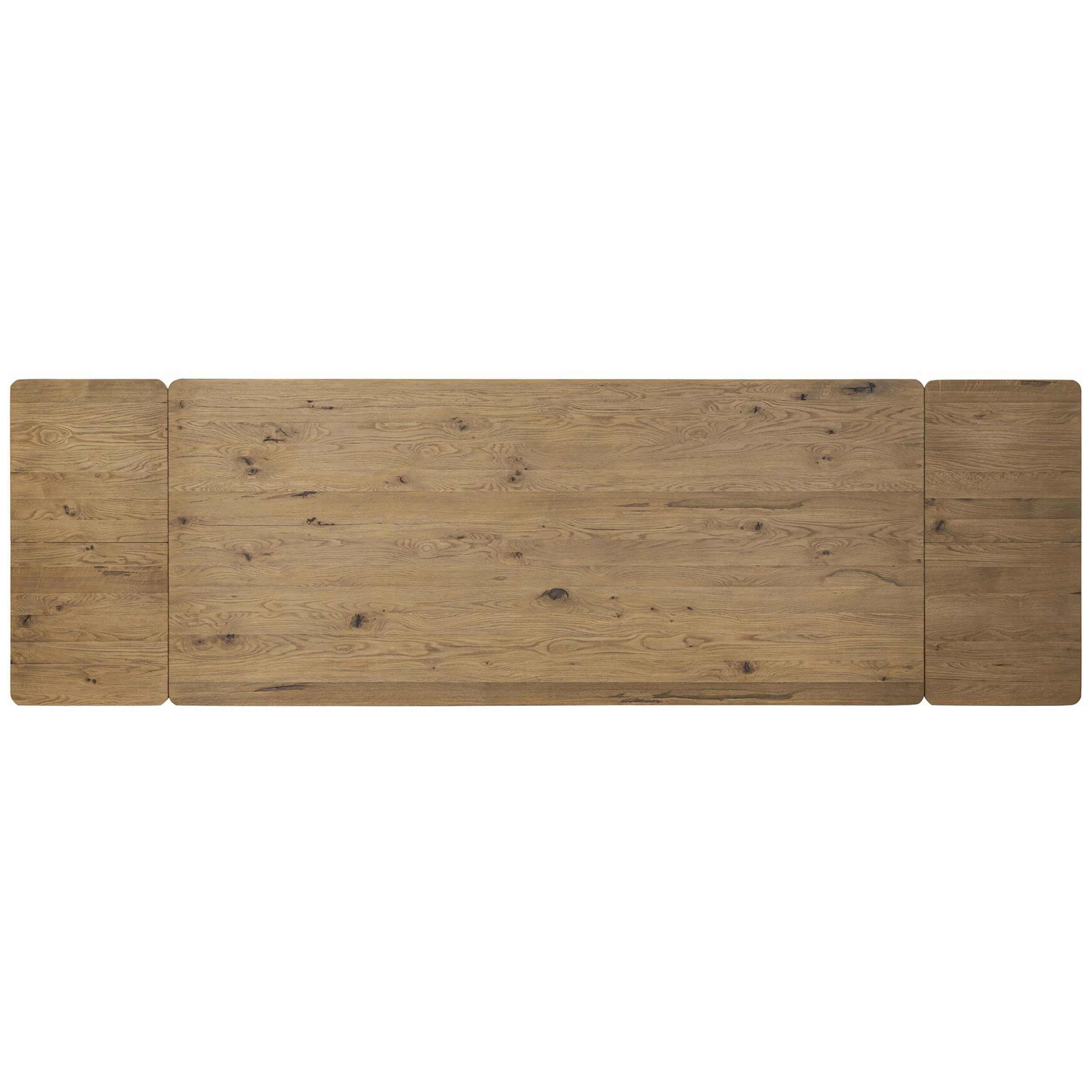 Noeline Double Extension Dining Table, Resawn Worn Oak by Four Hands - Image 6