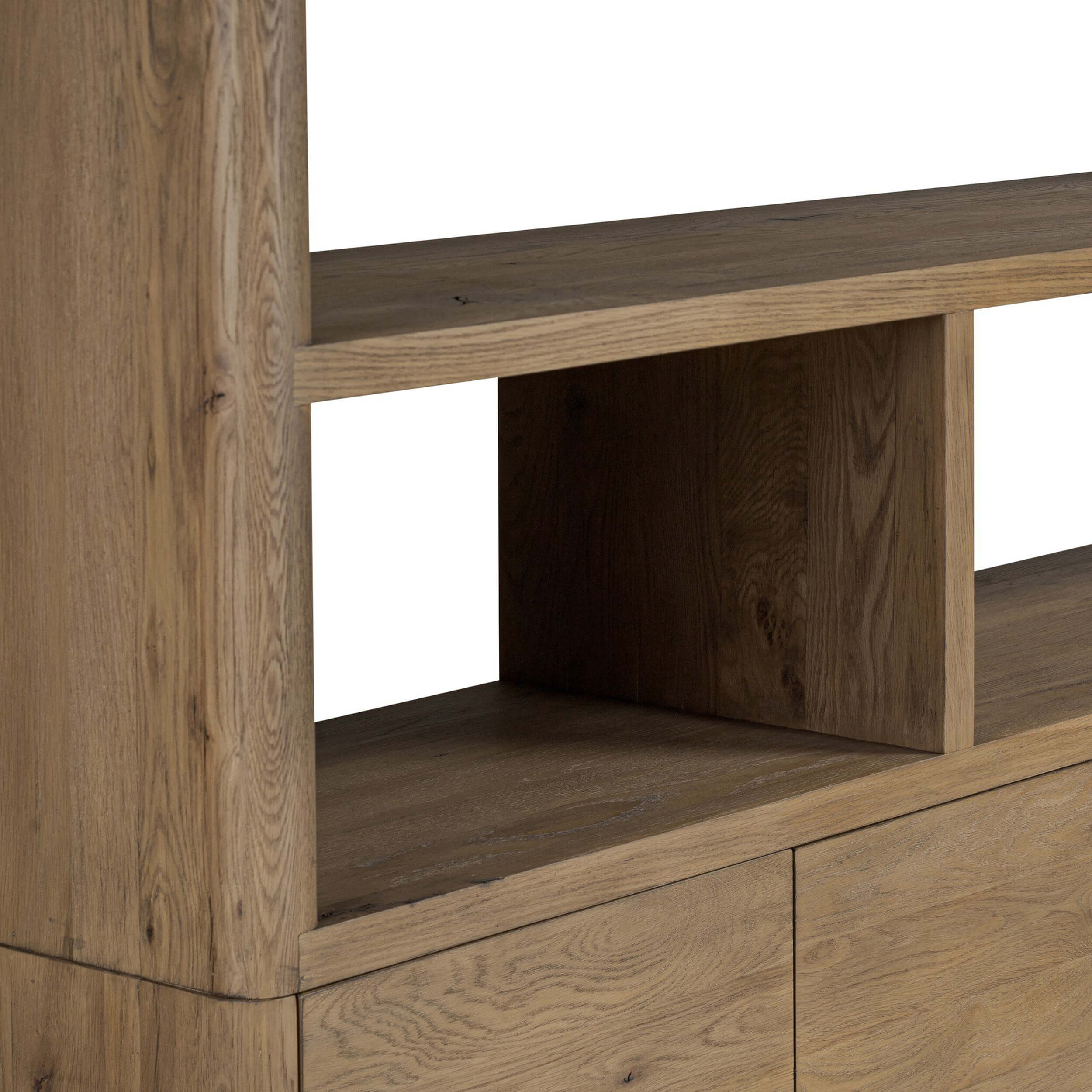 Noeline Wide Bookcase, Worn Oak by Four Hands - Image 6