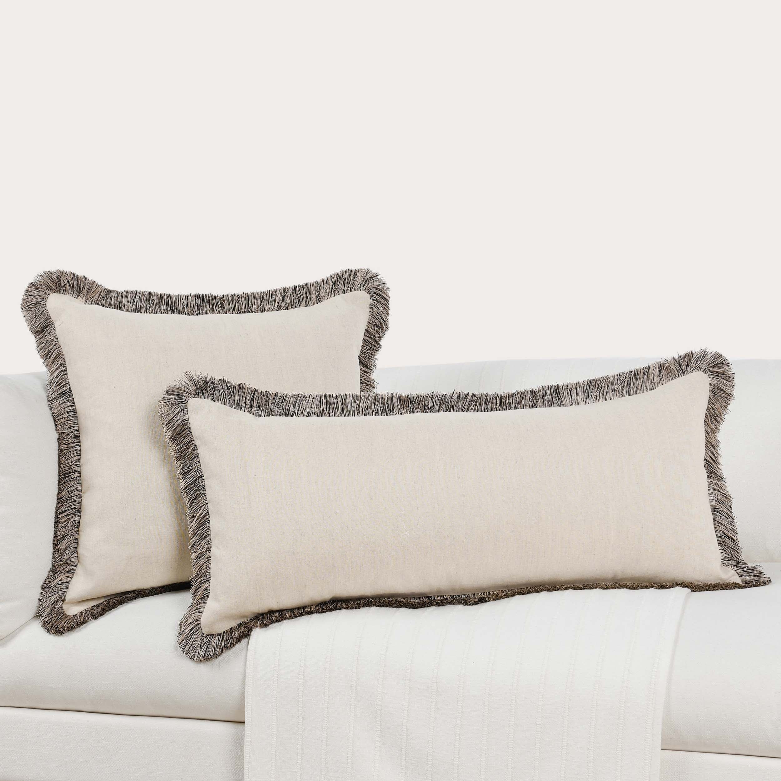Nola Lumbar Pillow, Natural/Black - Image 5