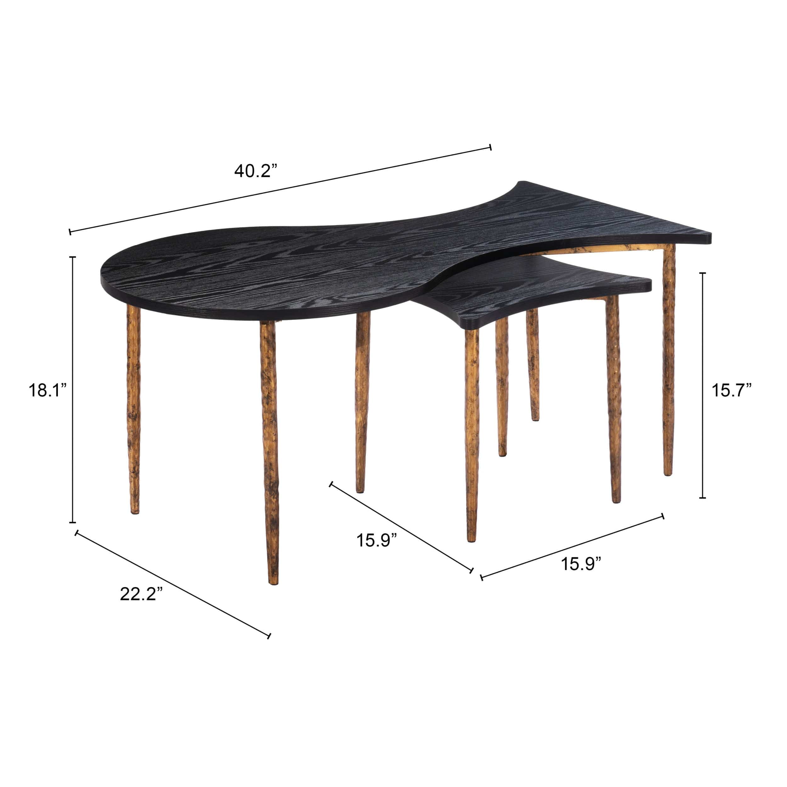 Norden Coffee Table, Black, Set of 2 - Image 10