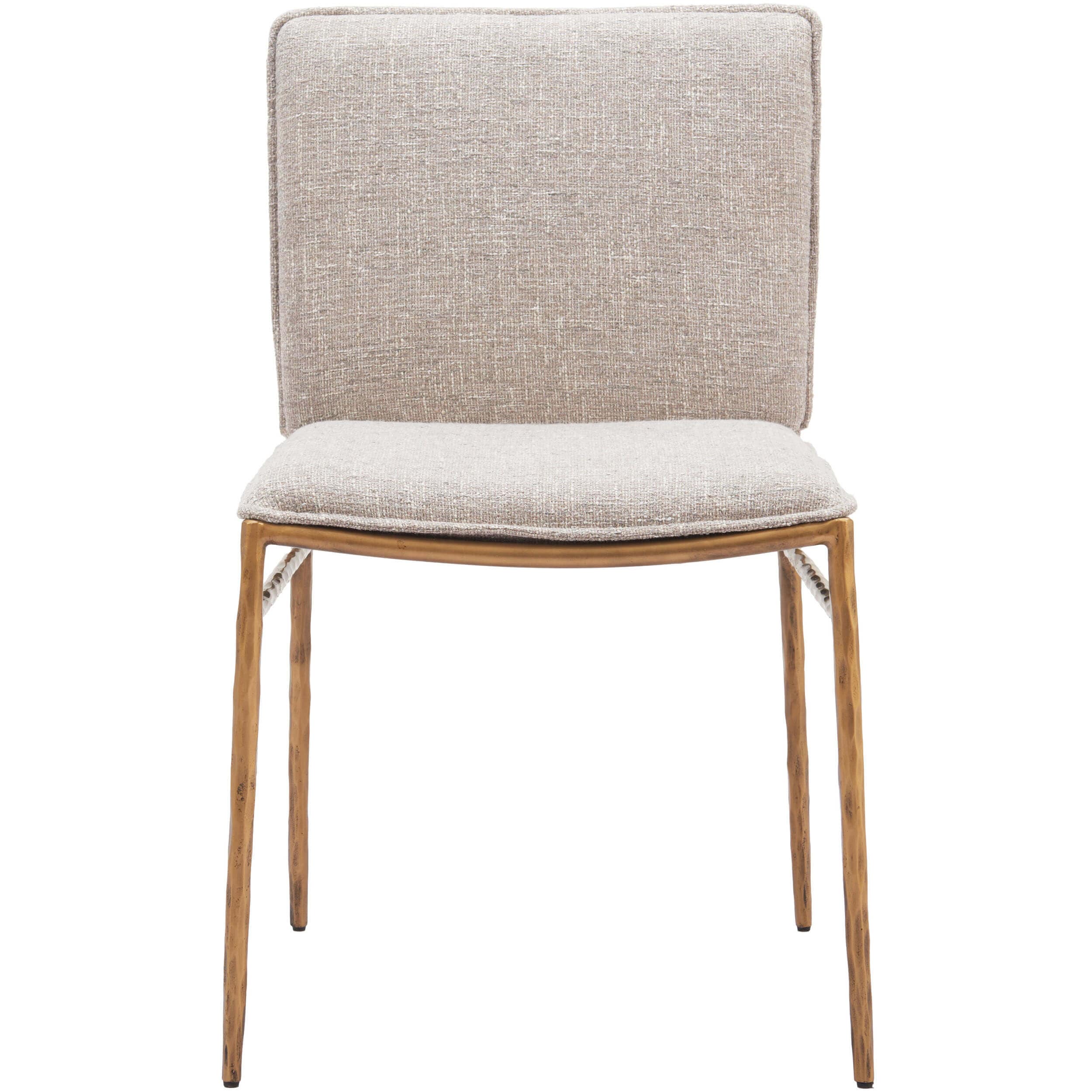 Nordvest Dining Chair, Beige/Gold, Set of 2 - Image 2