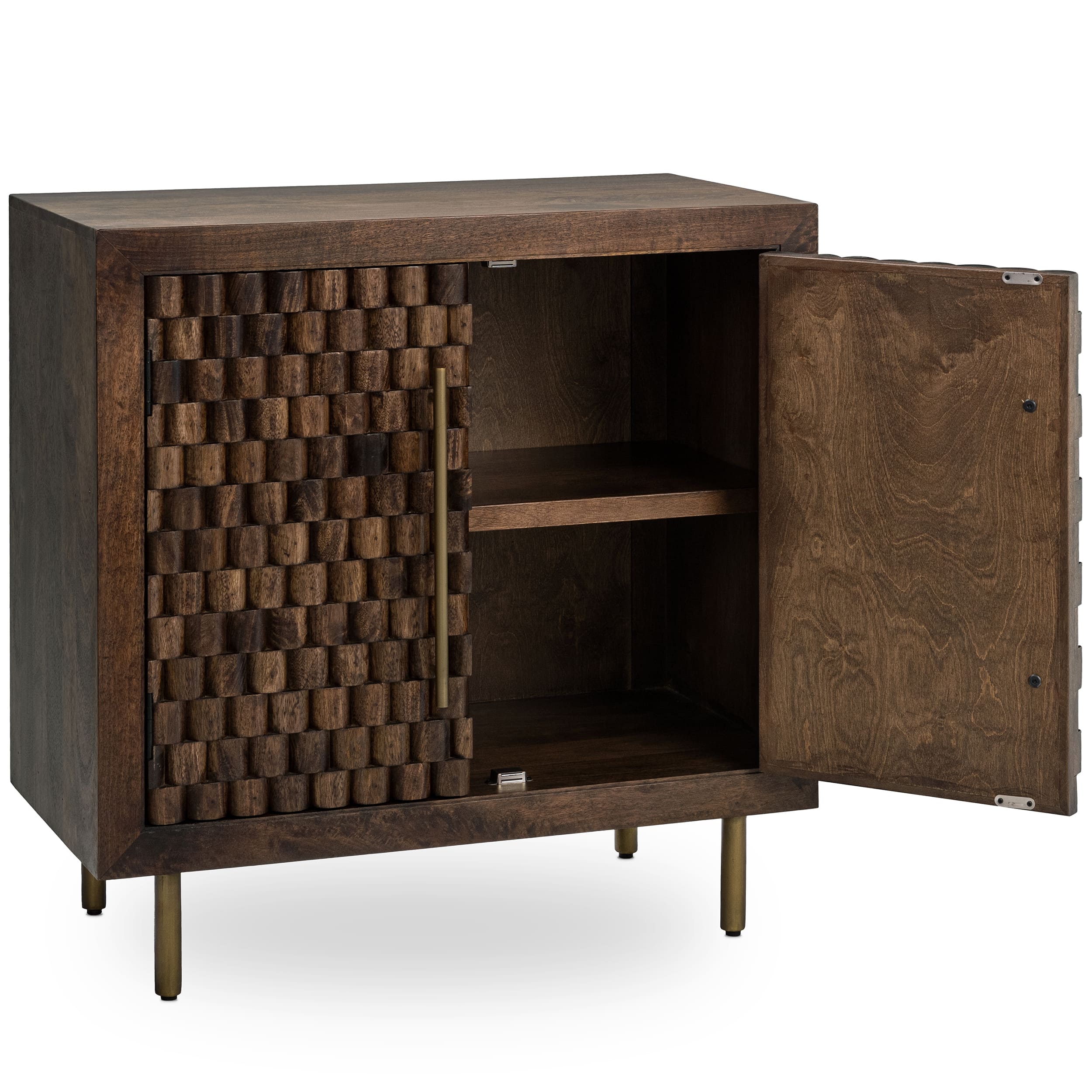 Norwood 2 Door Cabinet, Brown - Image 3
