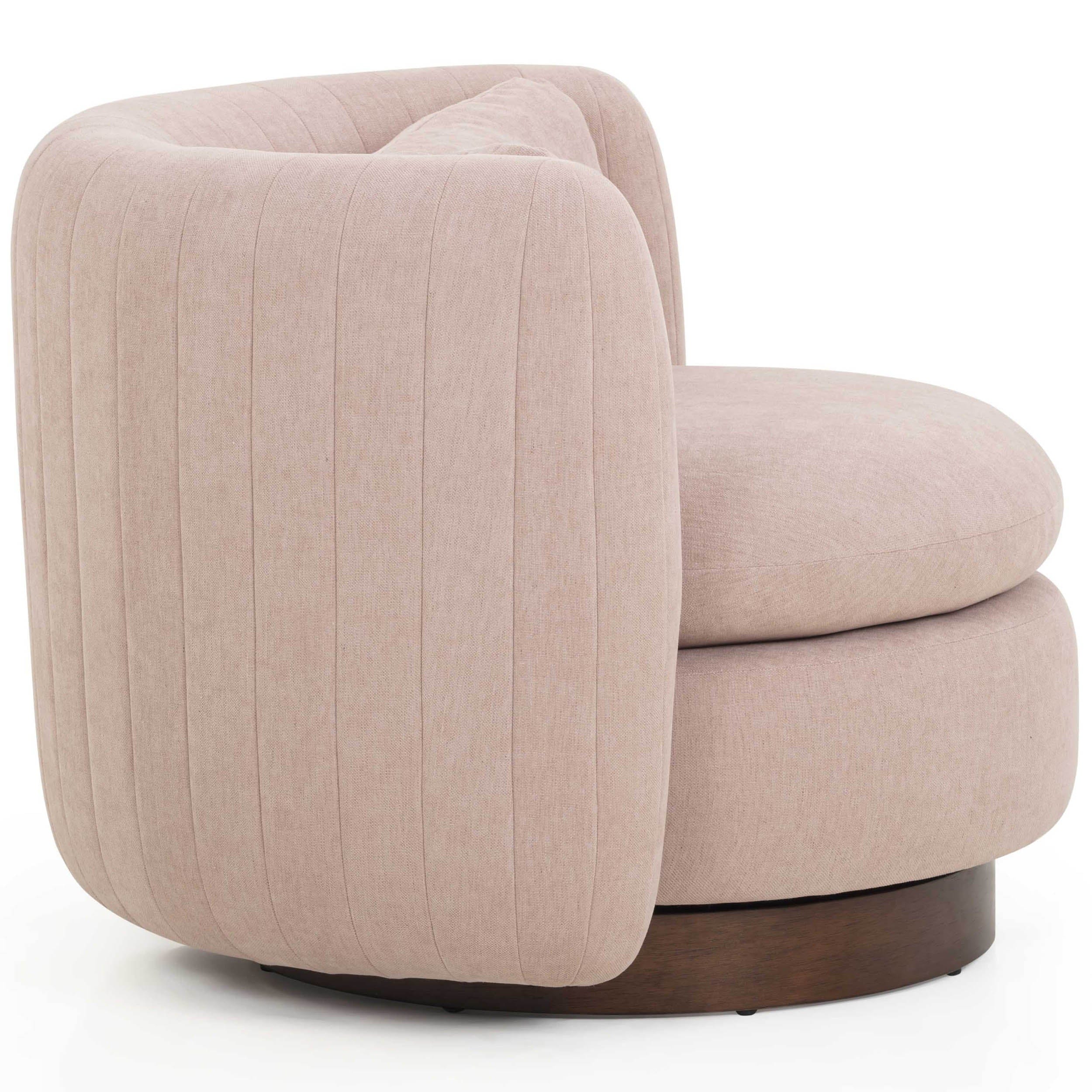 Nura Swivel Accent Chair, Pink - Image 3