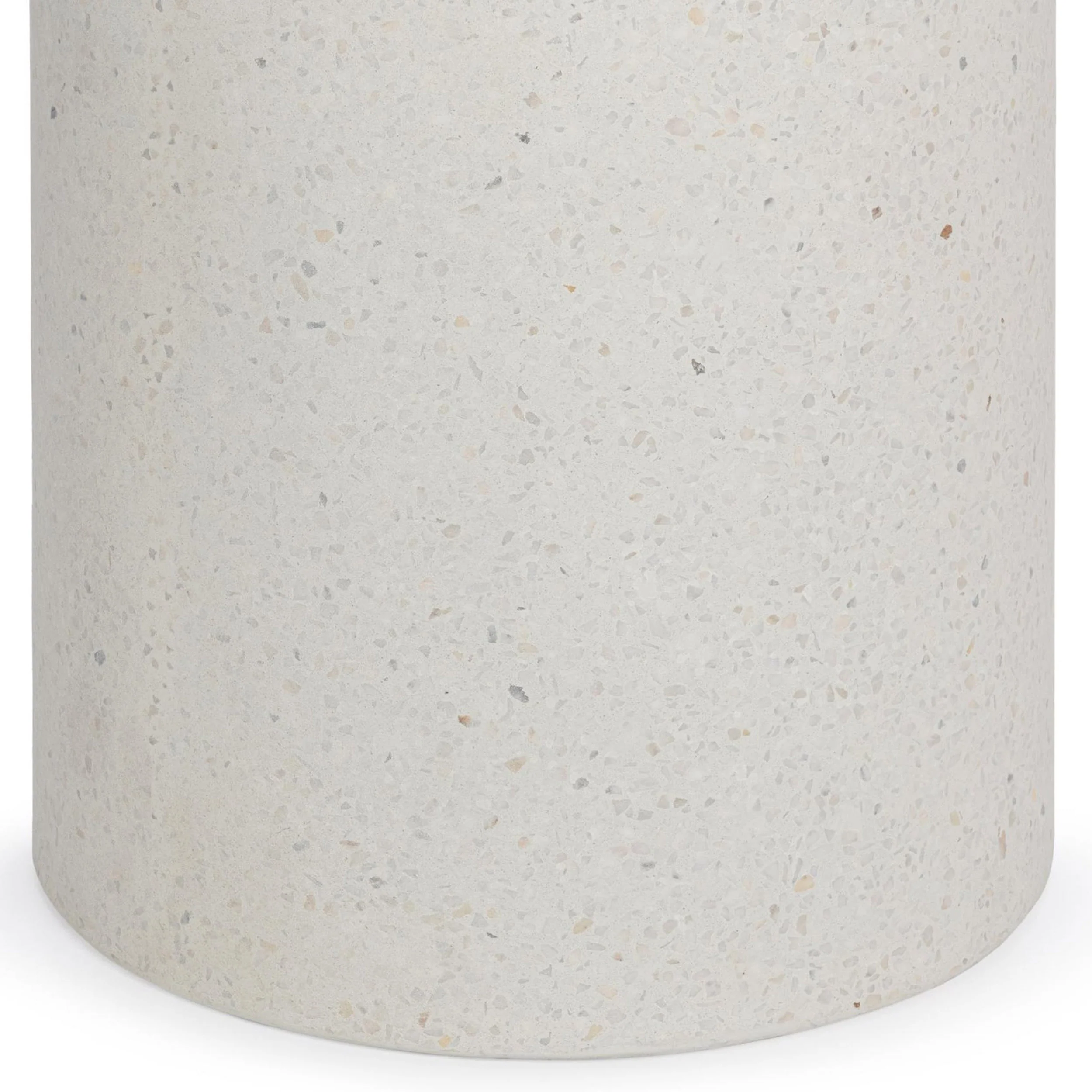 Nysa Outdoor Round End Table, White - Image 3