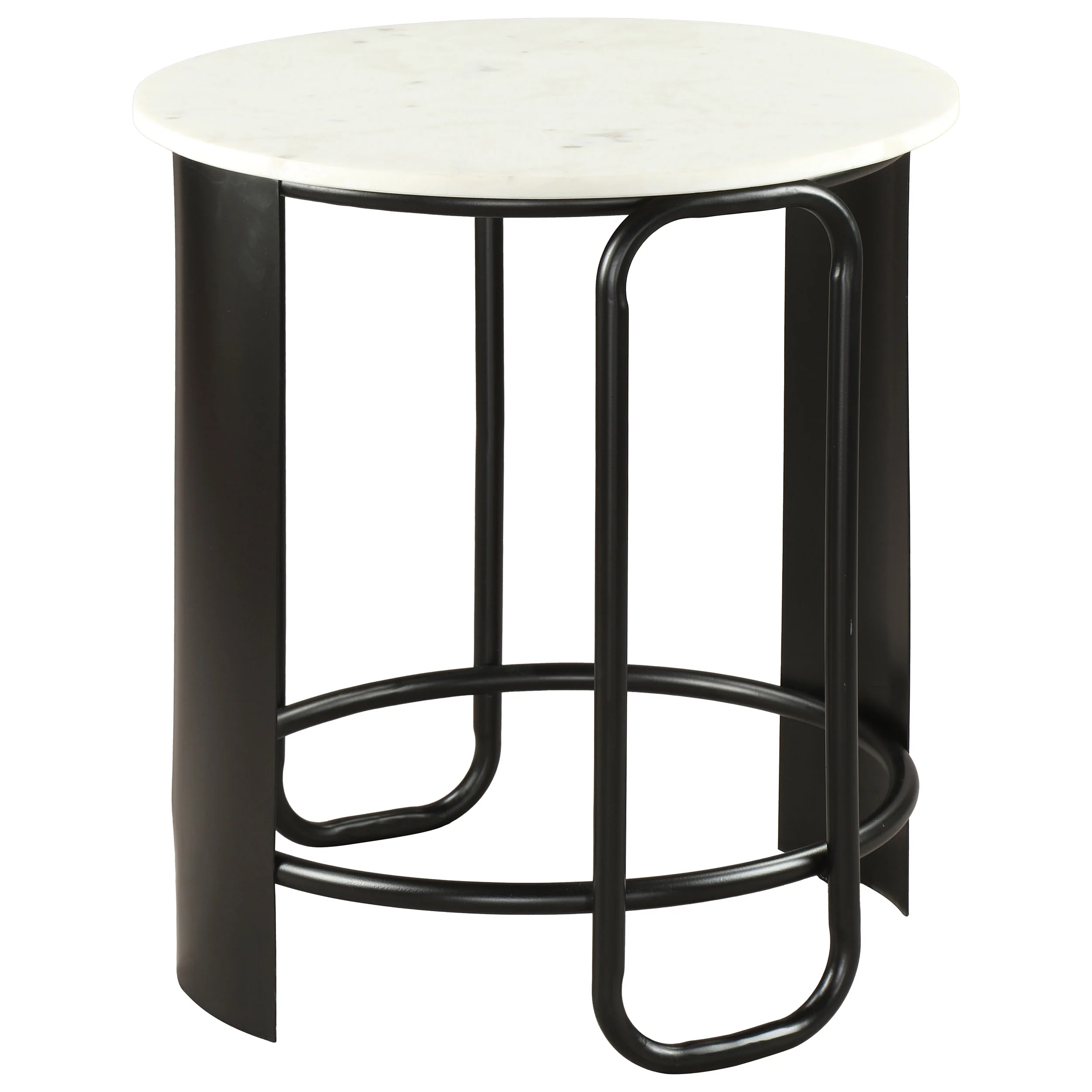Obel Side Table, White/Black - Image 3